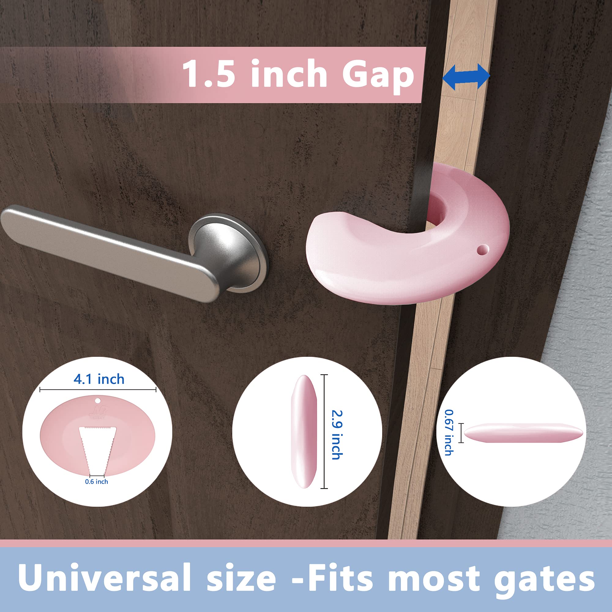 Door Pinch Guard and Door Slam Stopper (4 Count)