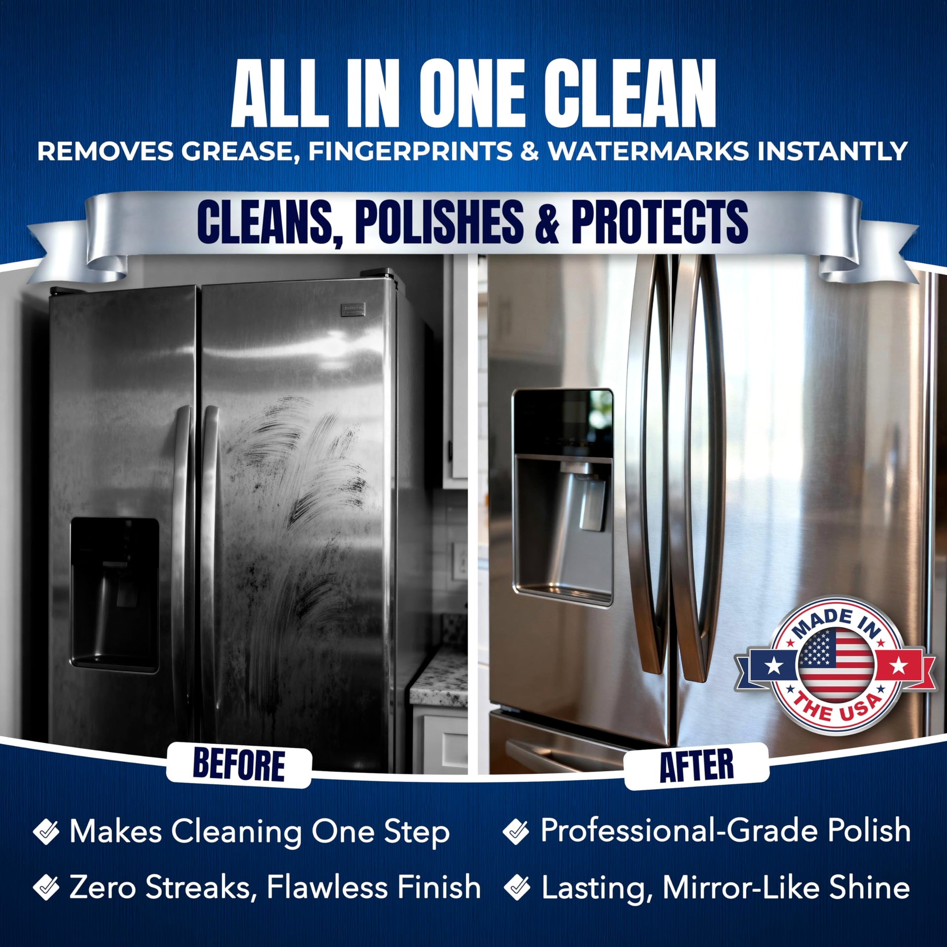 12 x 10oz w Microfiber Cloth Stainless Steel Cleaner and Polish (120 Fl Oz)
