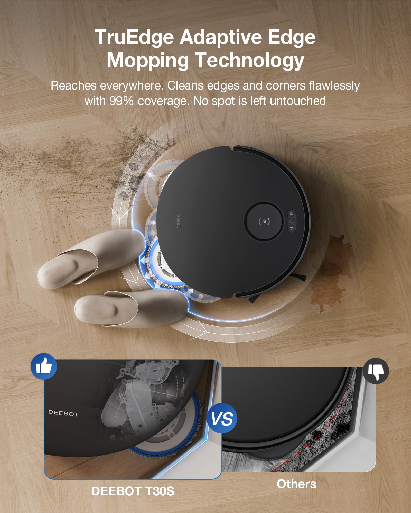 DEEBOT T30S Robot Vacuum and Mop