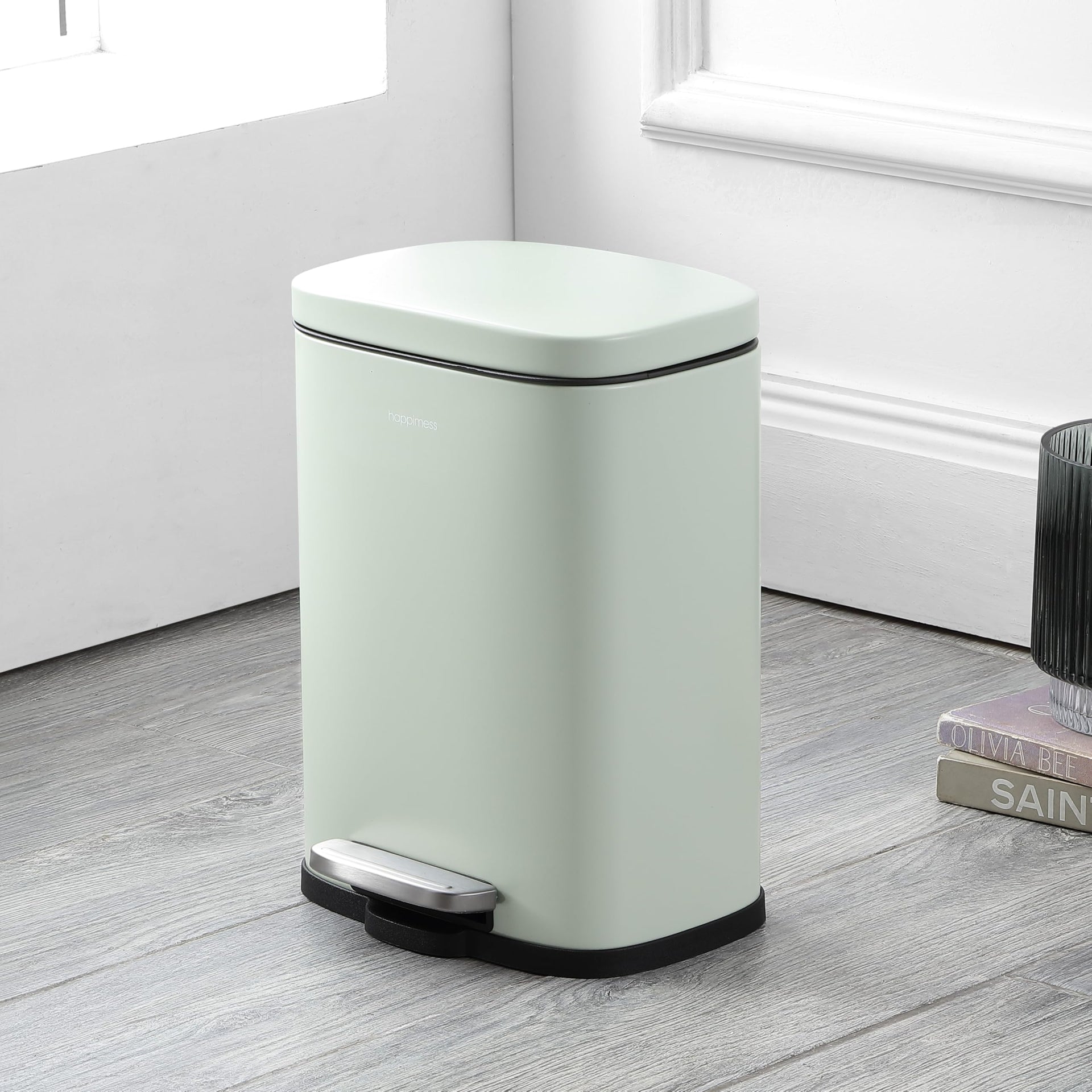 Connor 2 Piece Iron Trash Can (2 Count)