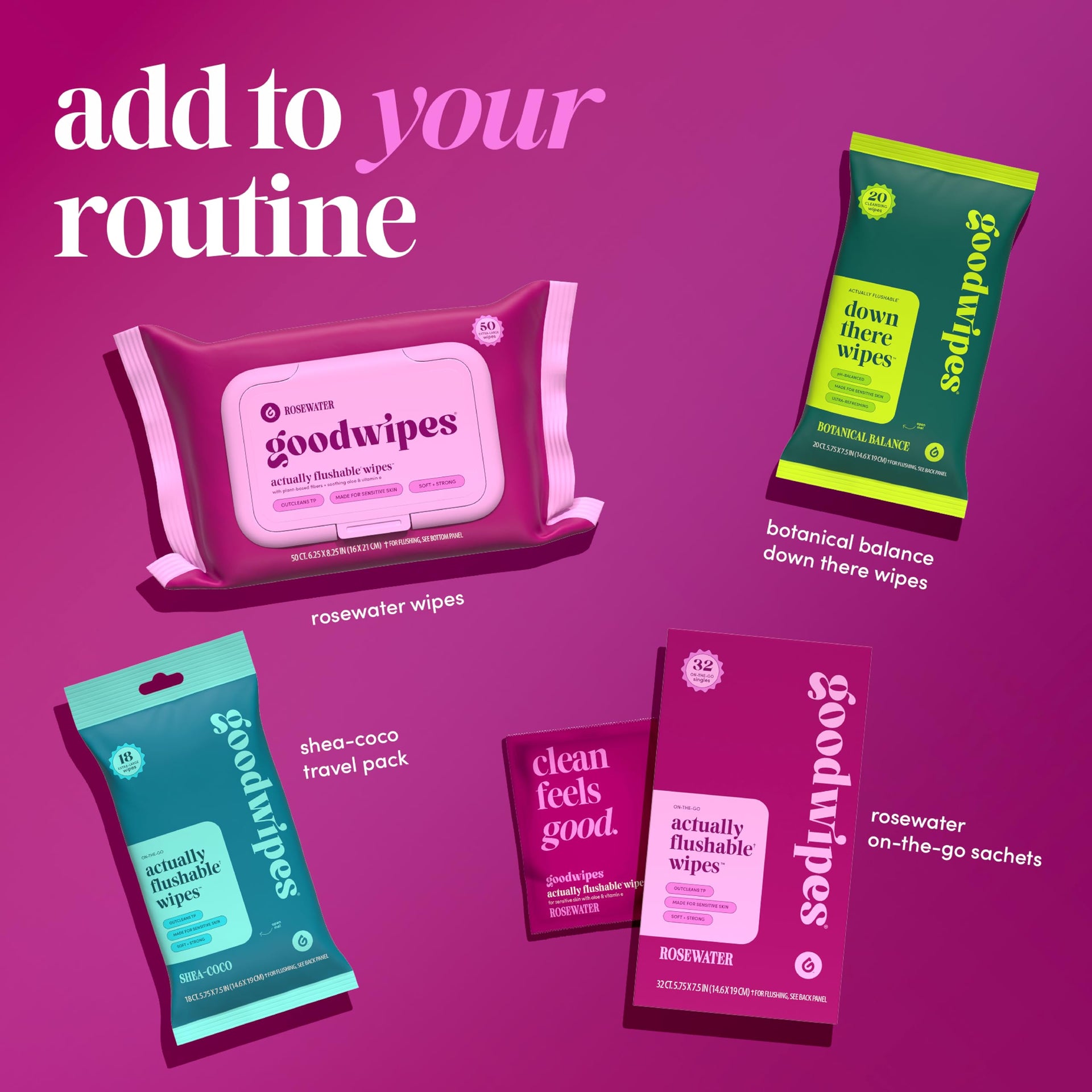 Flushable Wipes for Women (32 Count)