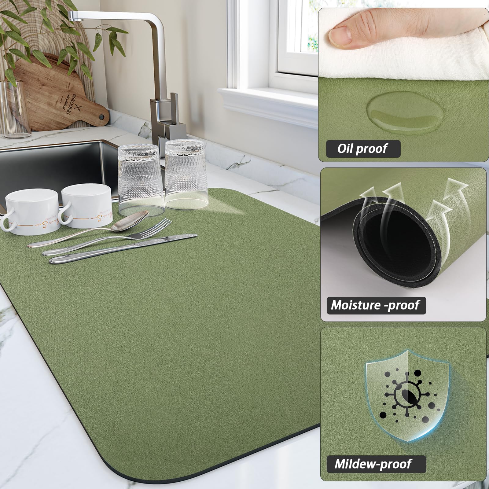 Dish Drying Mat for Kitchen Counter