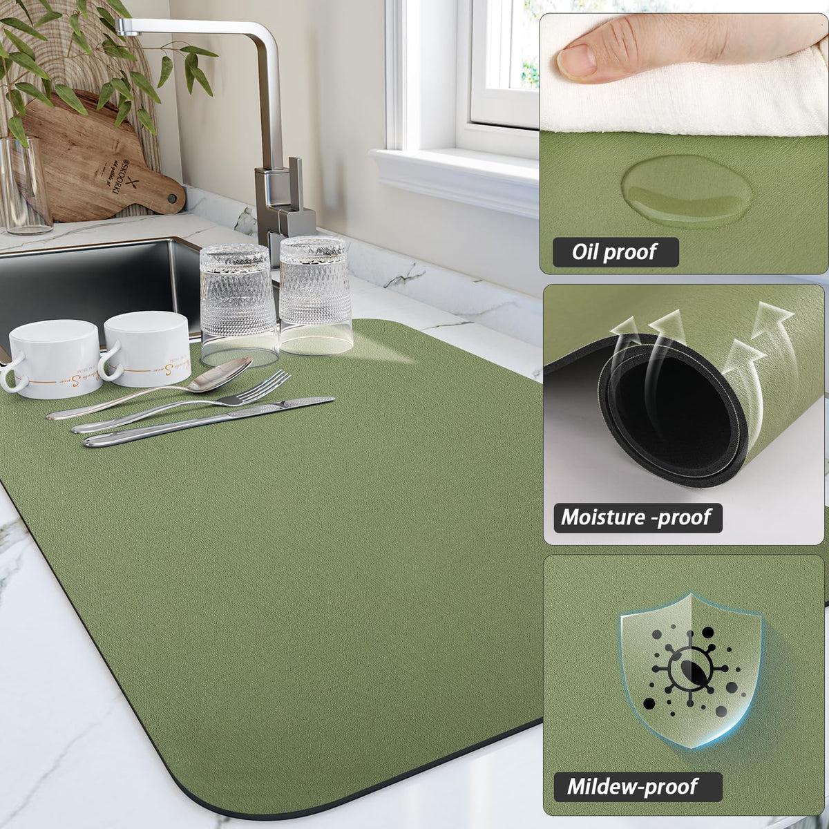 Dish Drying Mat for Kitchen Counter