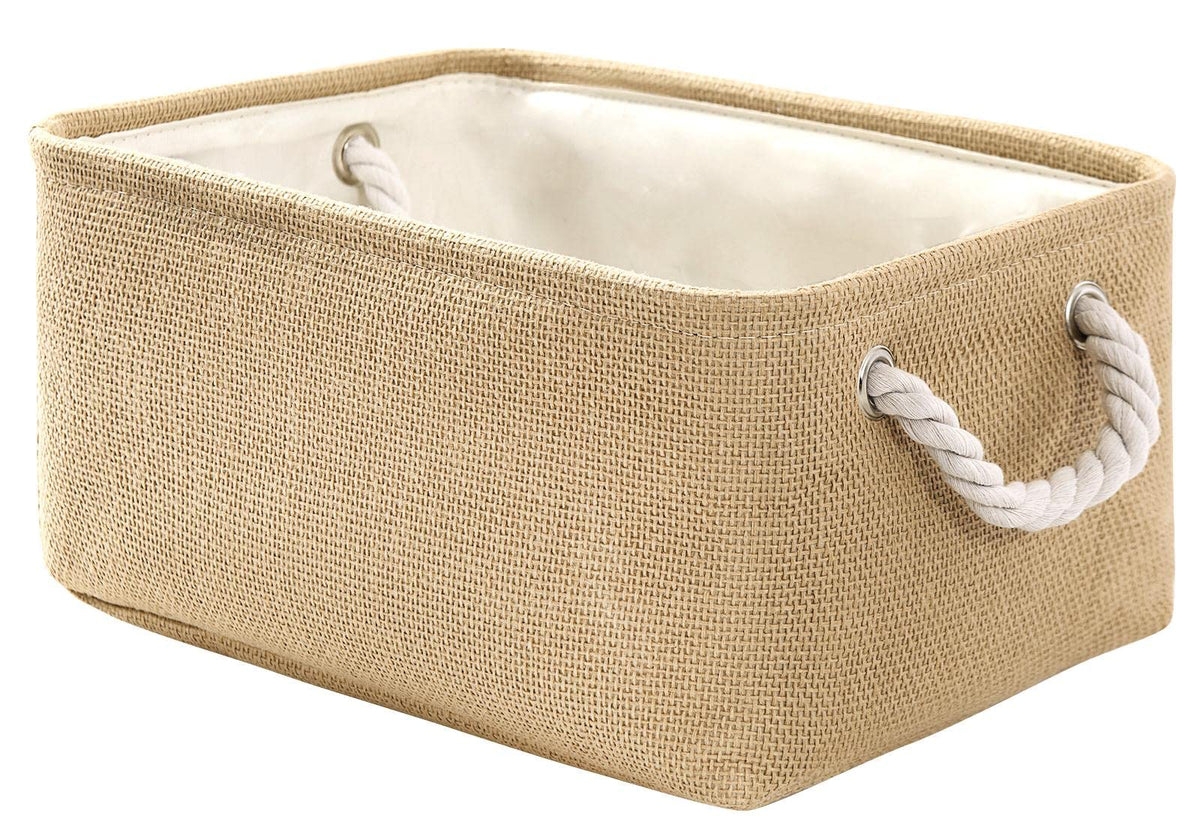 Decorative Basket Rectangular Fabric Storage Bin Organizer Basket with Handles for Clothes Storage