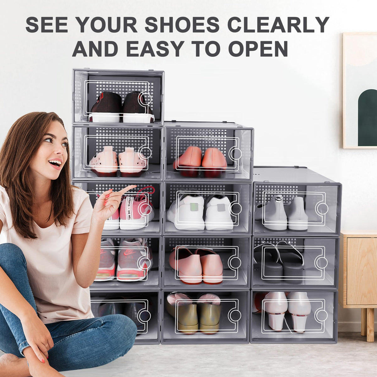 12 Pack Large Shoe Boxes (12 Count)
