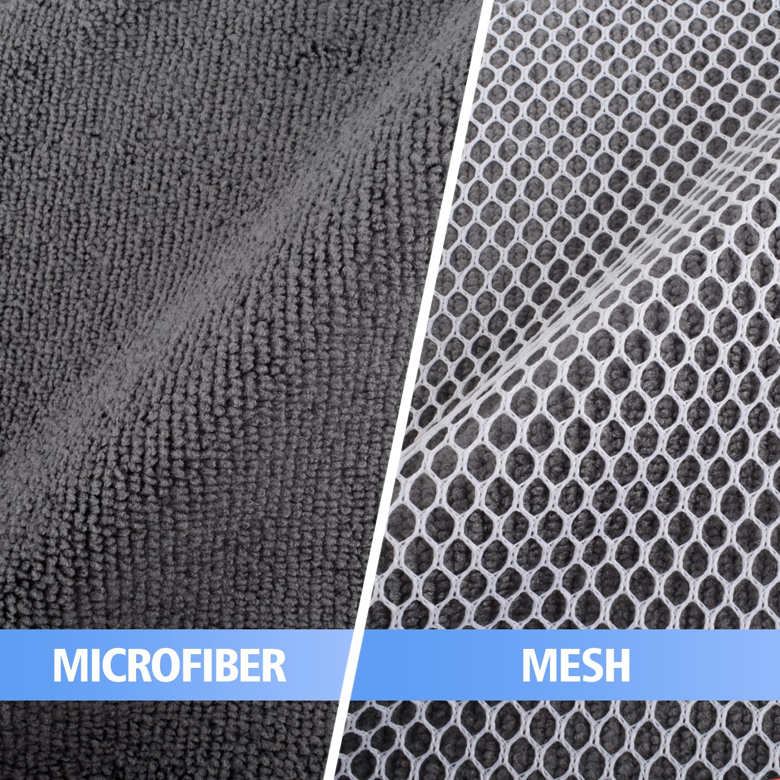 Kitchen Dish Washcloths Microfiber Gray with Poly Scour Scrub Side (9 Count)