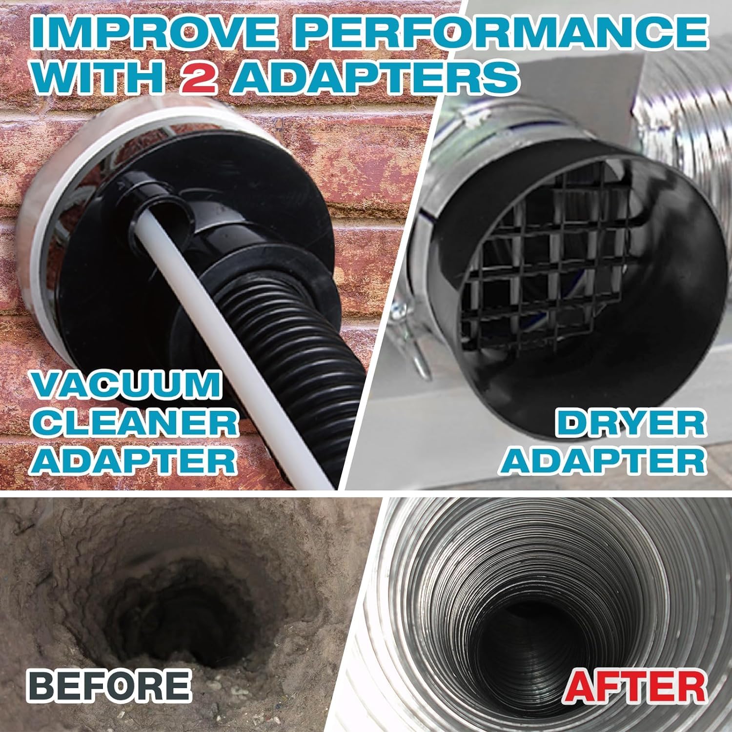 58-Pieces 40-Feet Dryer Vent Cleaner Kit, Dryer Cleaning Tools (58 Count)