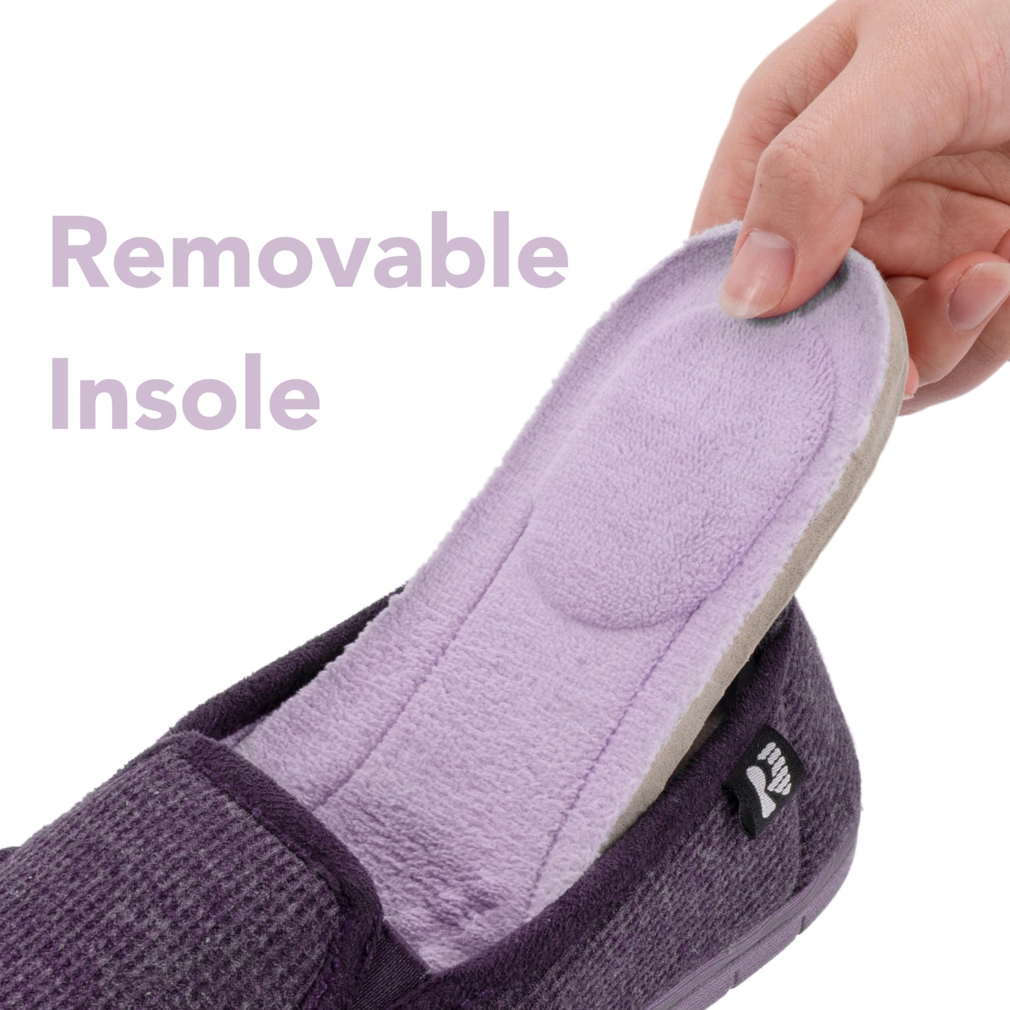 Women's Two Tone Hoodback Slipper with Removable Insole