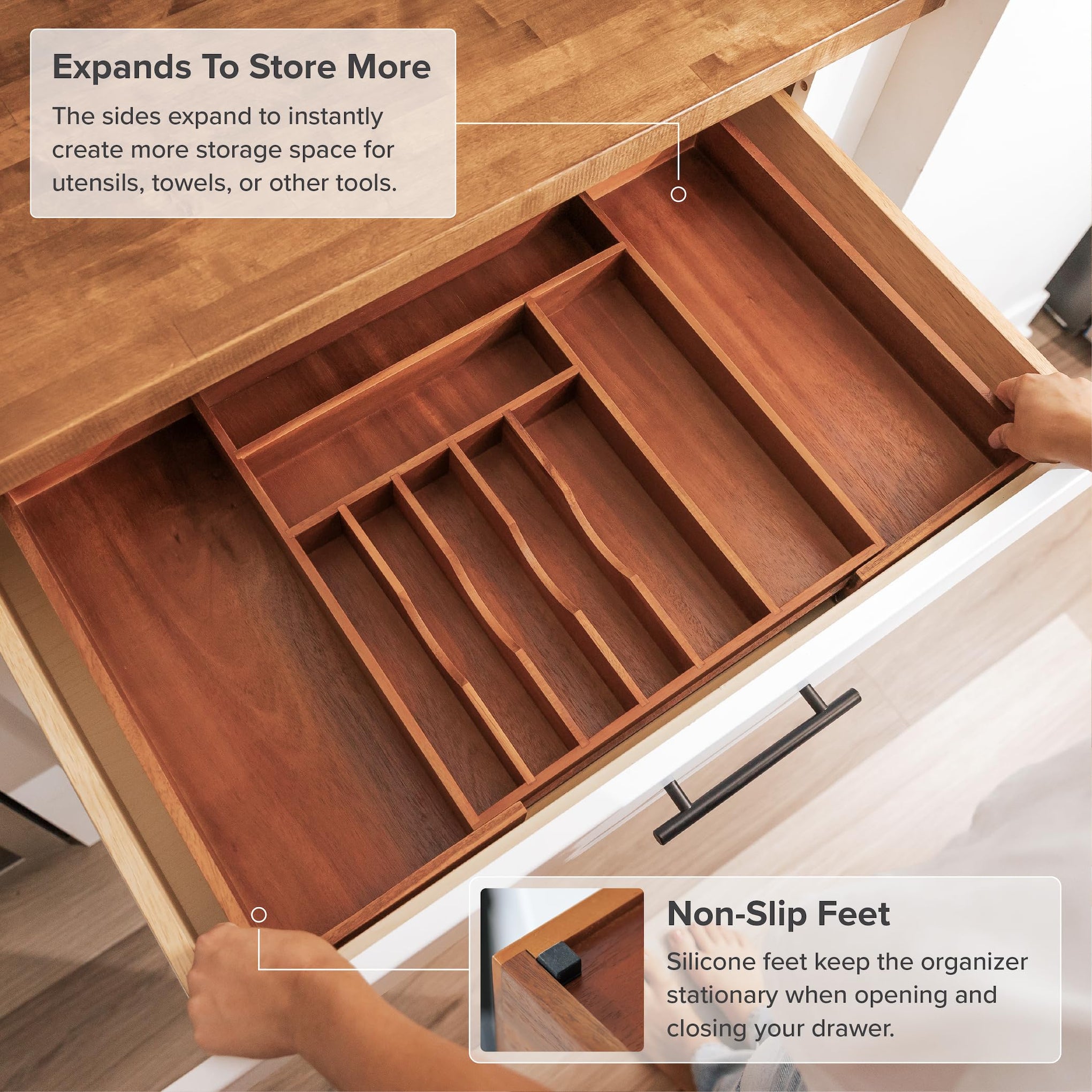 Silverware & Utensil Drawer Organizer