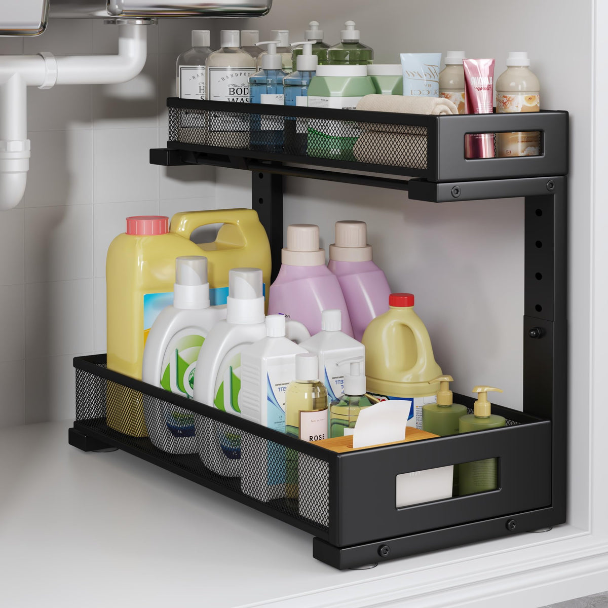 1 Pack 17IN Depth Under Sink Storage Organizer