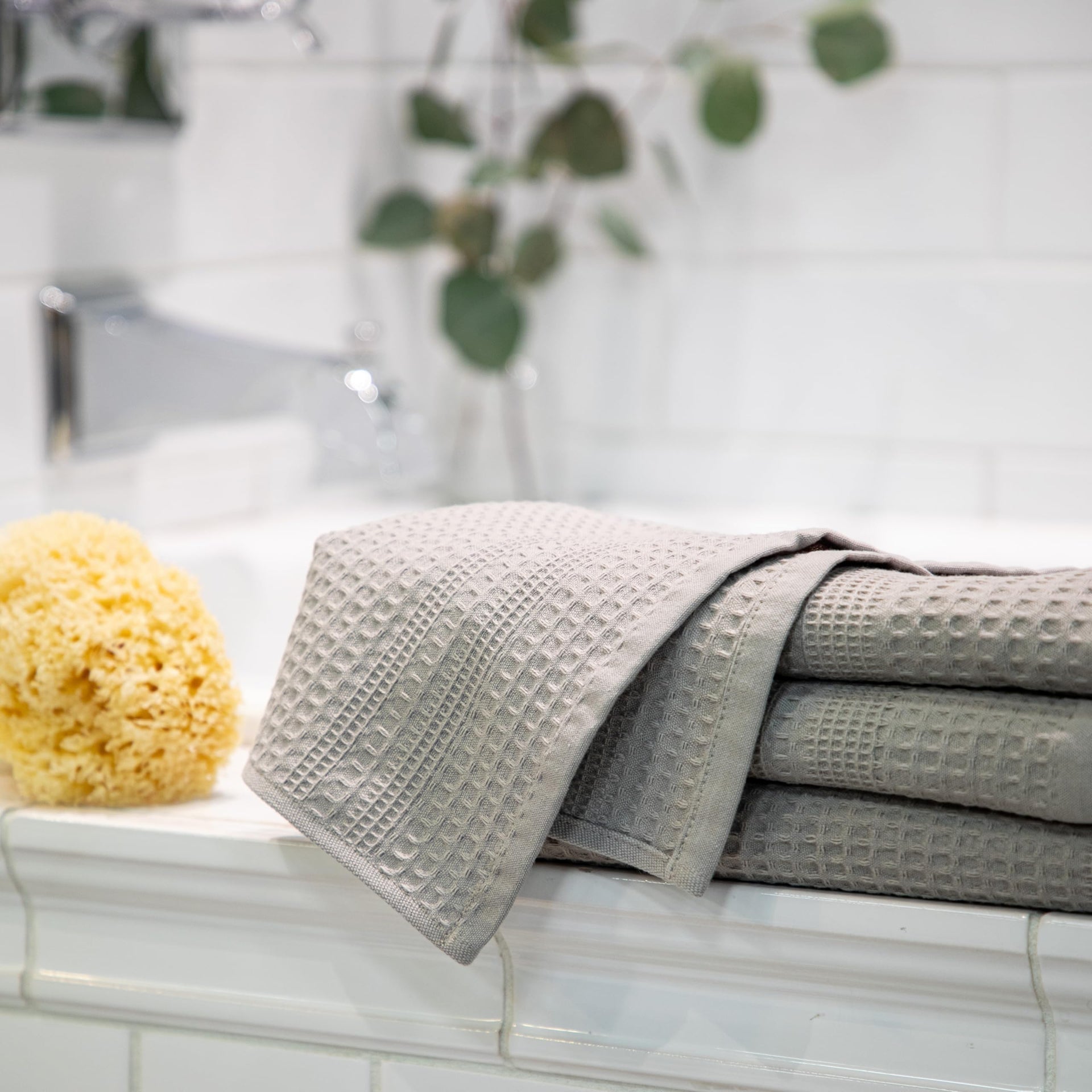 Waffle Bath Sheet Large Bath Towels Quick Dry Thin Body Towels (2 Count)