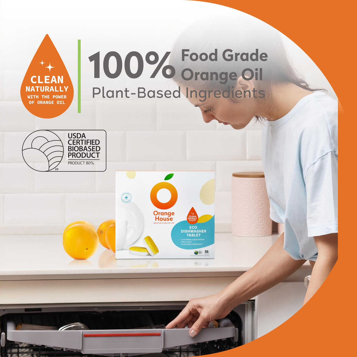 Plant Based Dishwasher Detergent Tablets (56 Count) - ModHome Supplies