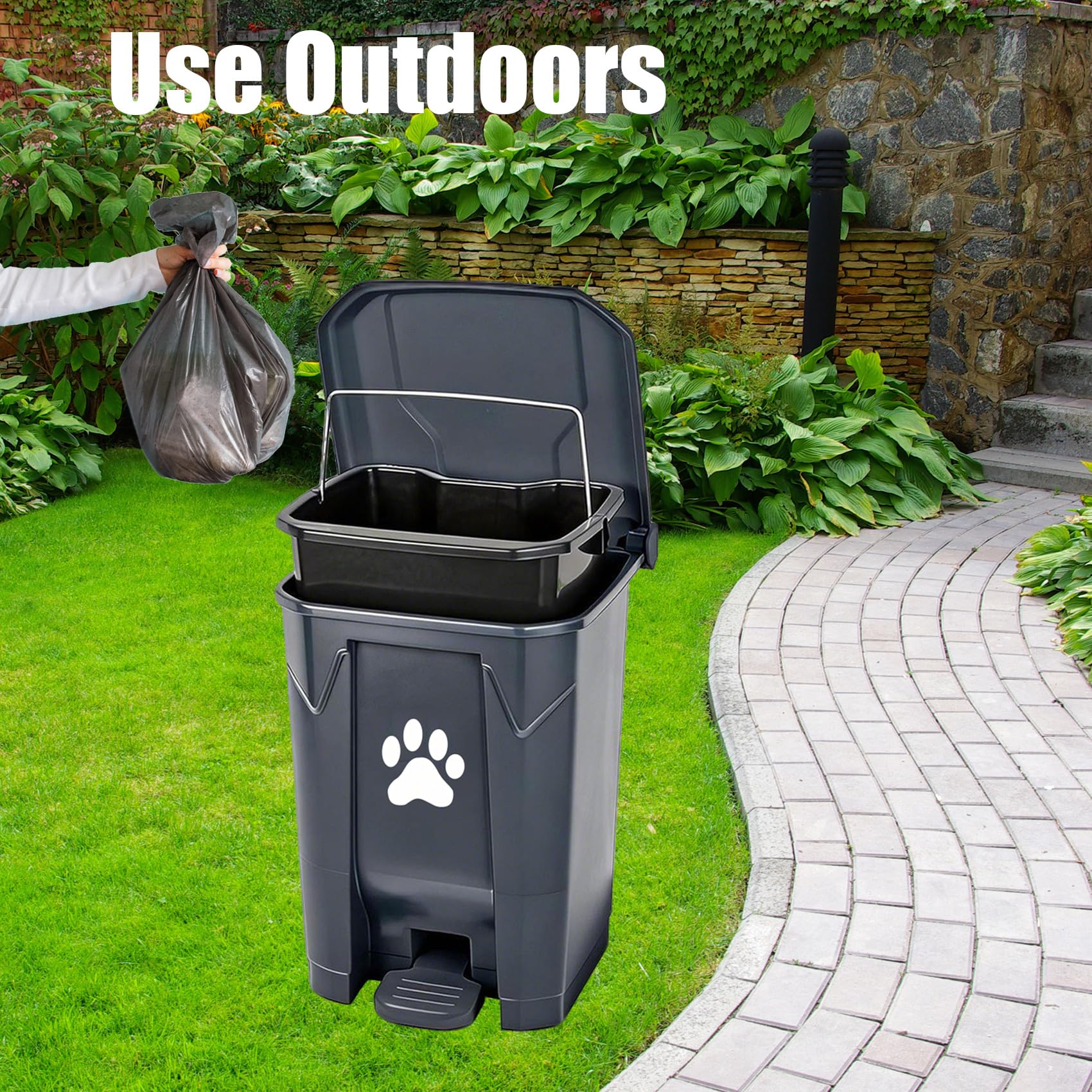 Dog Poop Trash Can for Outdoors