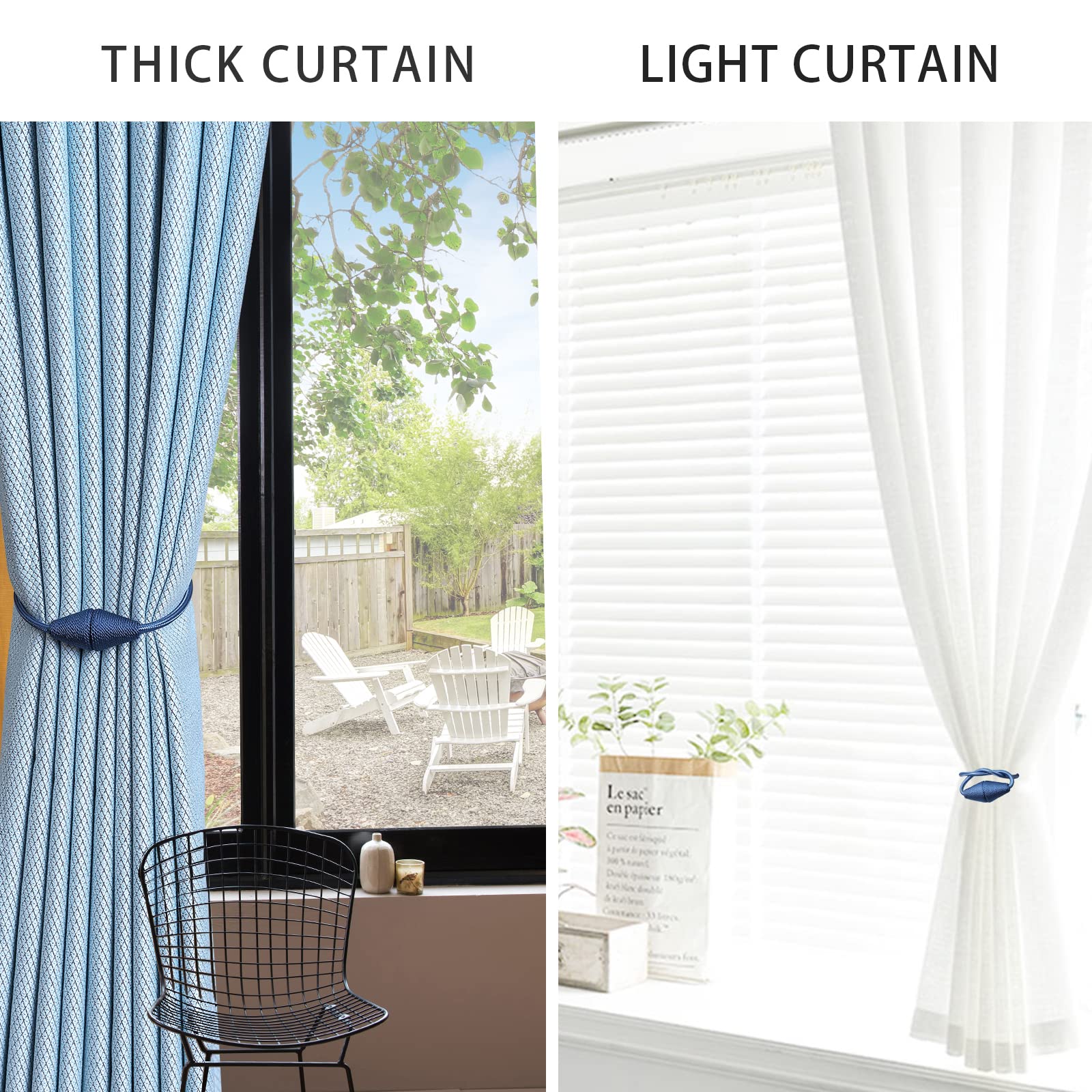 2 PCS Magnetic Curtain Tiebacks (2 Count)