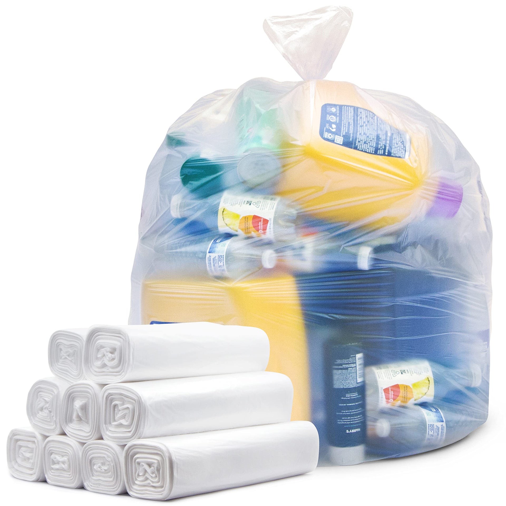 30 33 Gallon Clear Trash Bags Heavy Duty (250 Count)