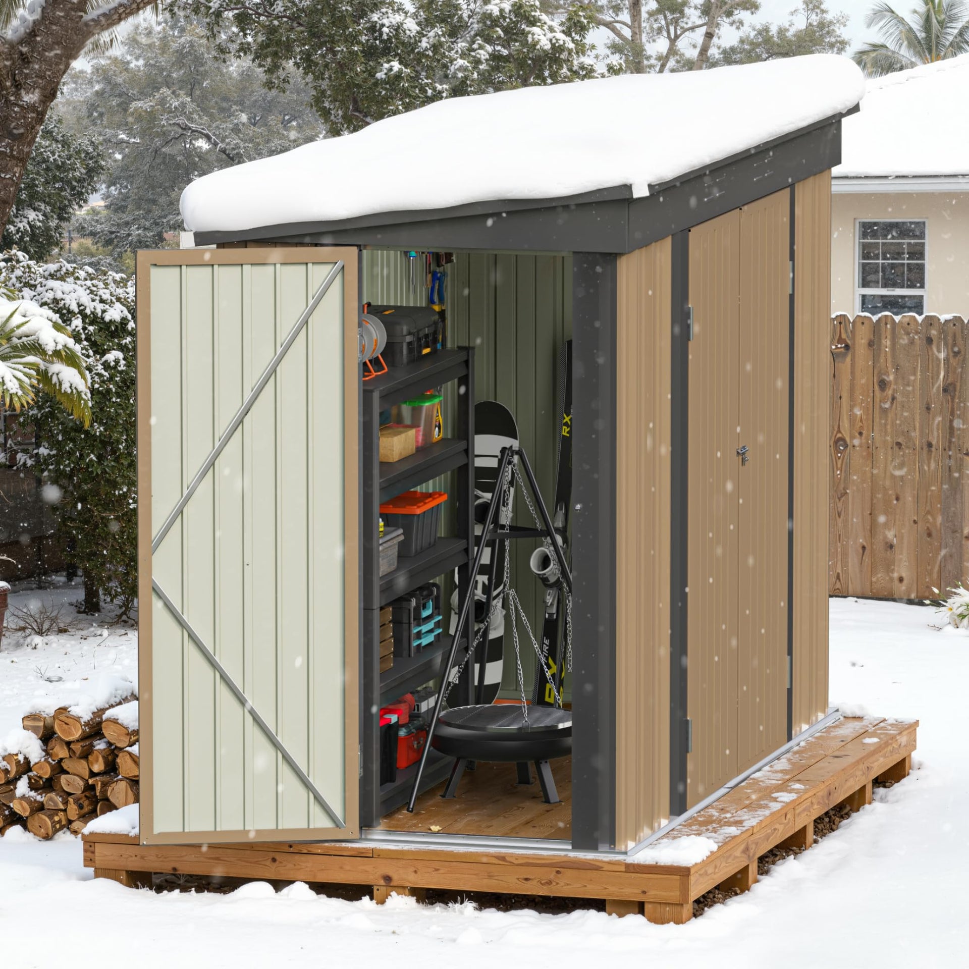 8x4FT Outdoor Storage Shed