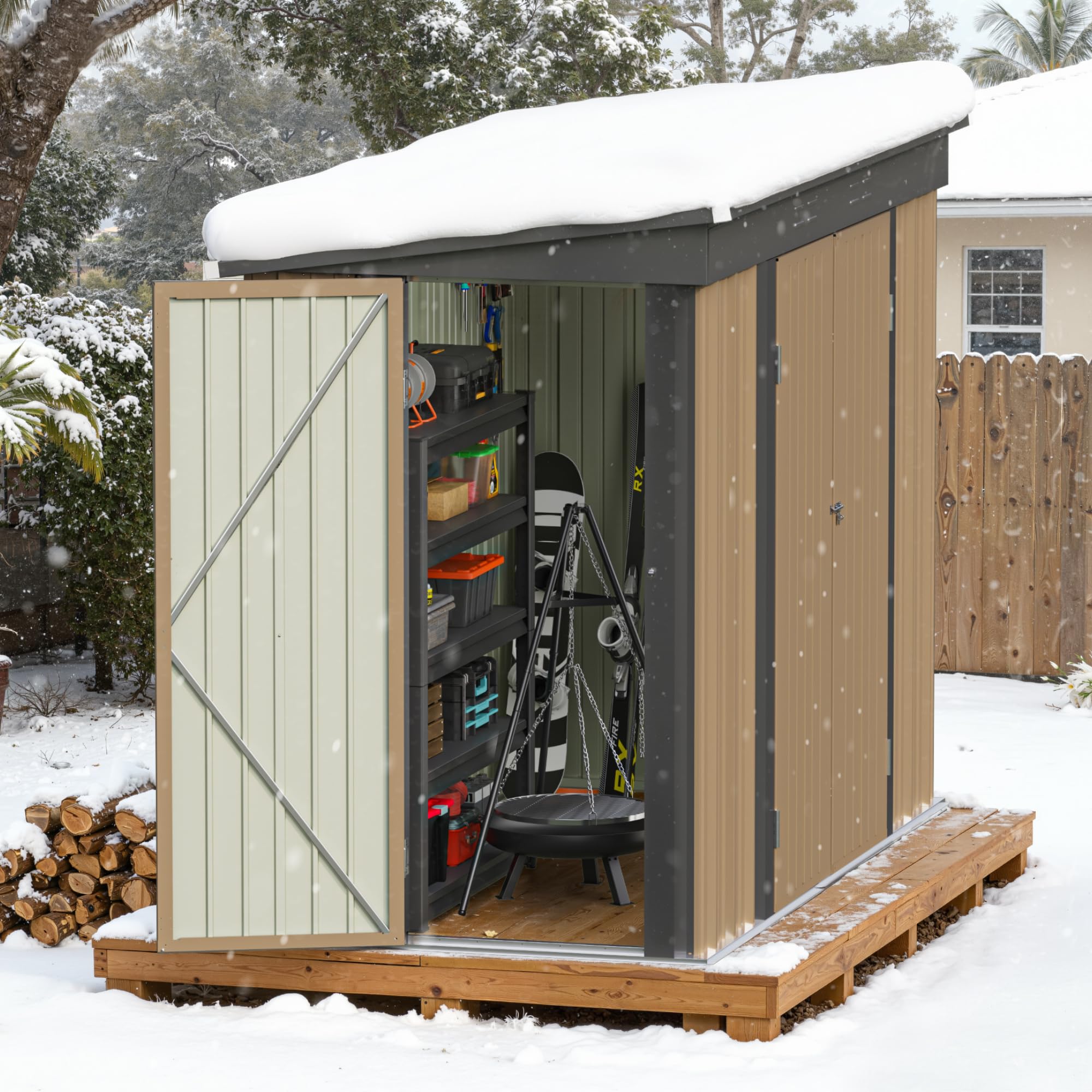 8x4FT Outdoor Storage Shed