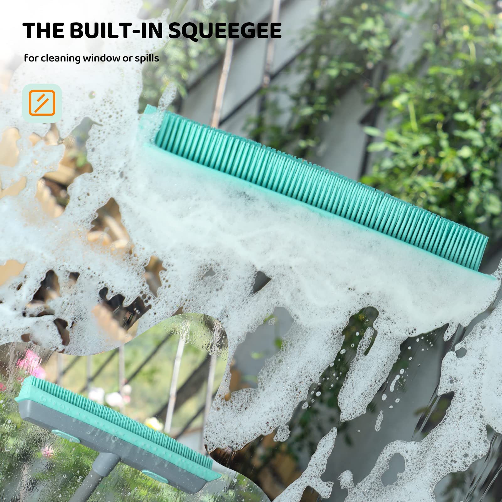Rubber Broom Carpet Rake for Pet Hair