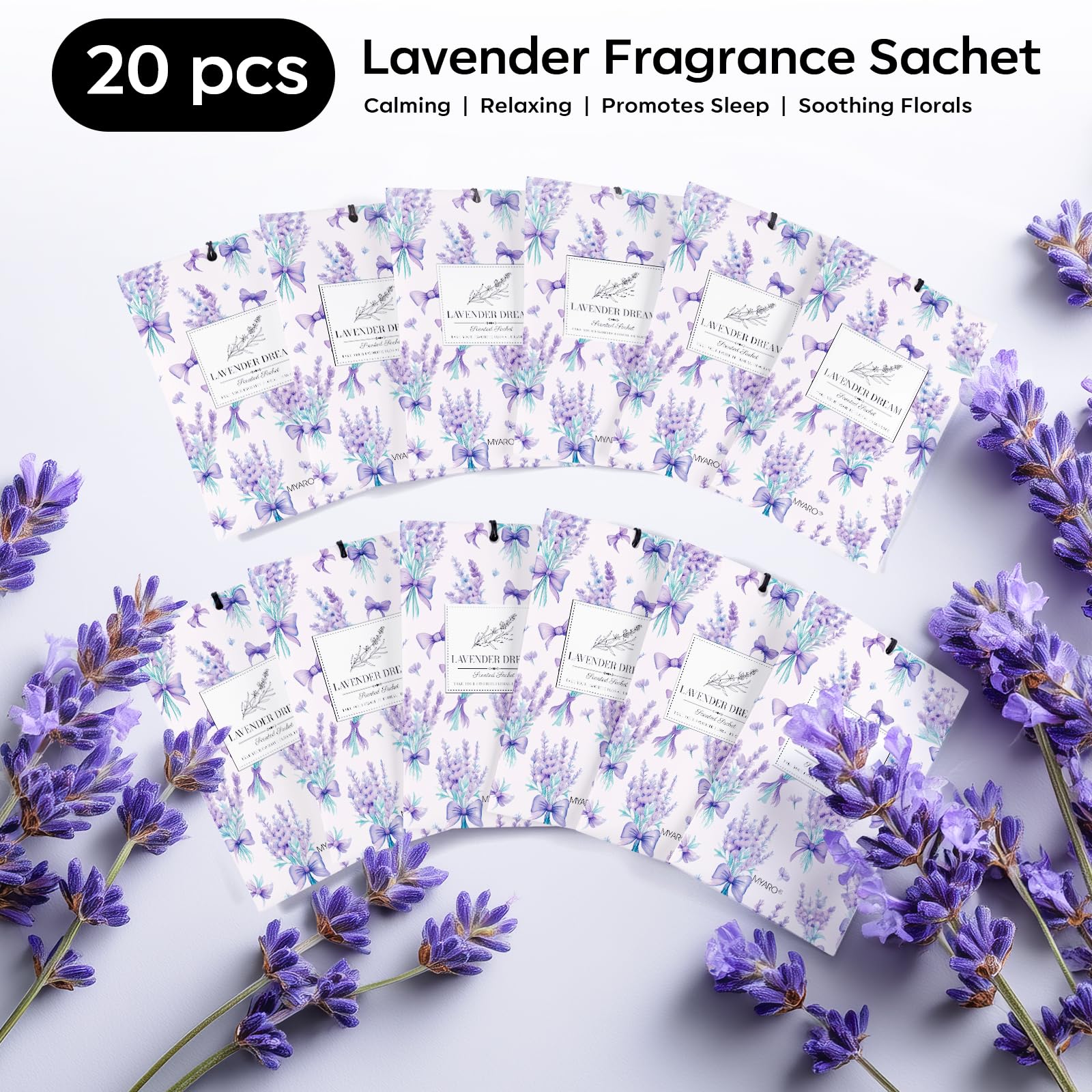 20 Pack Lavender Scented Sachets (20 Count)