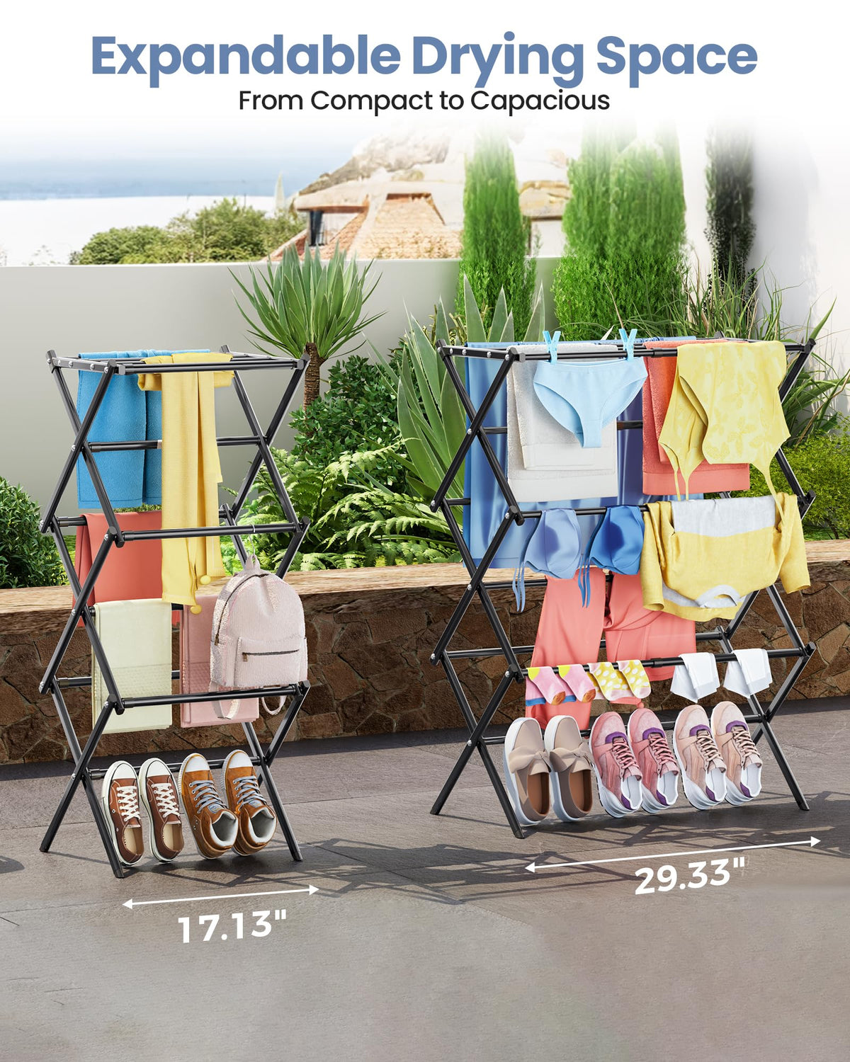 Oversize 3 Tier Clothes Drying Rack