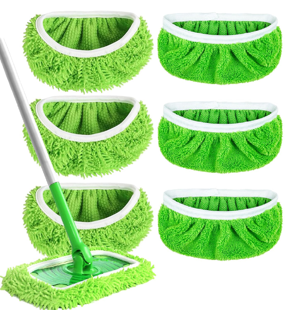 6pcs Reusable Microfiber Mop Pads for Swiffer Sweeper