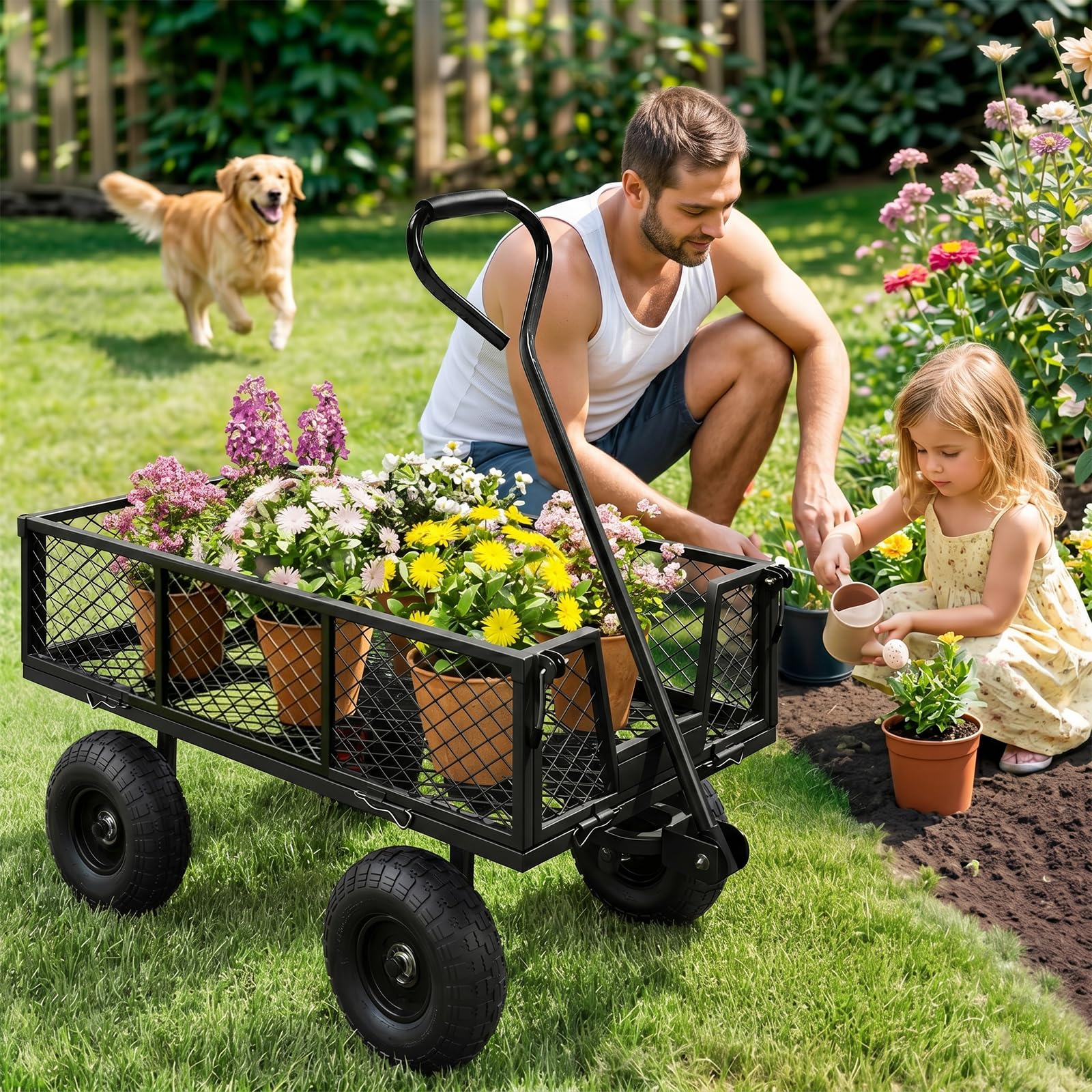 Heavy Duty Garden Wagon Cart