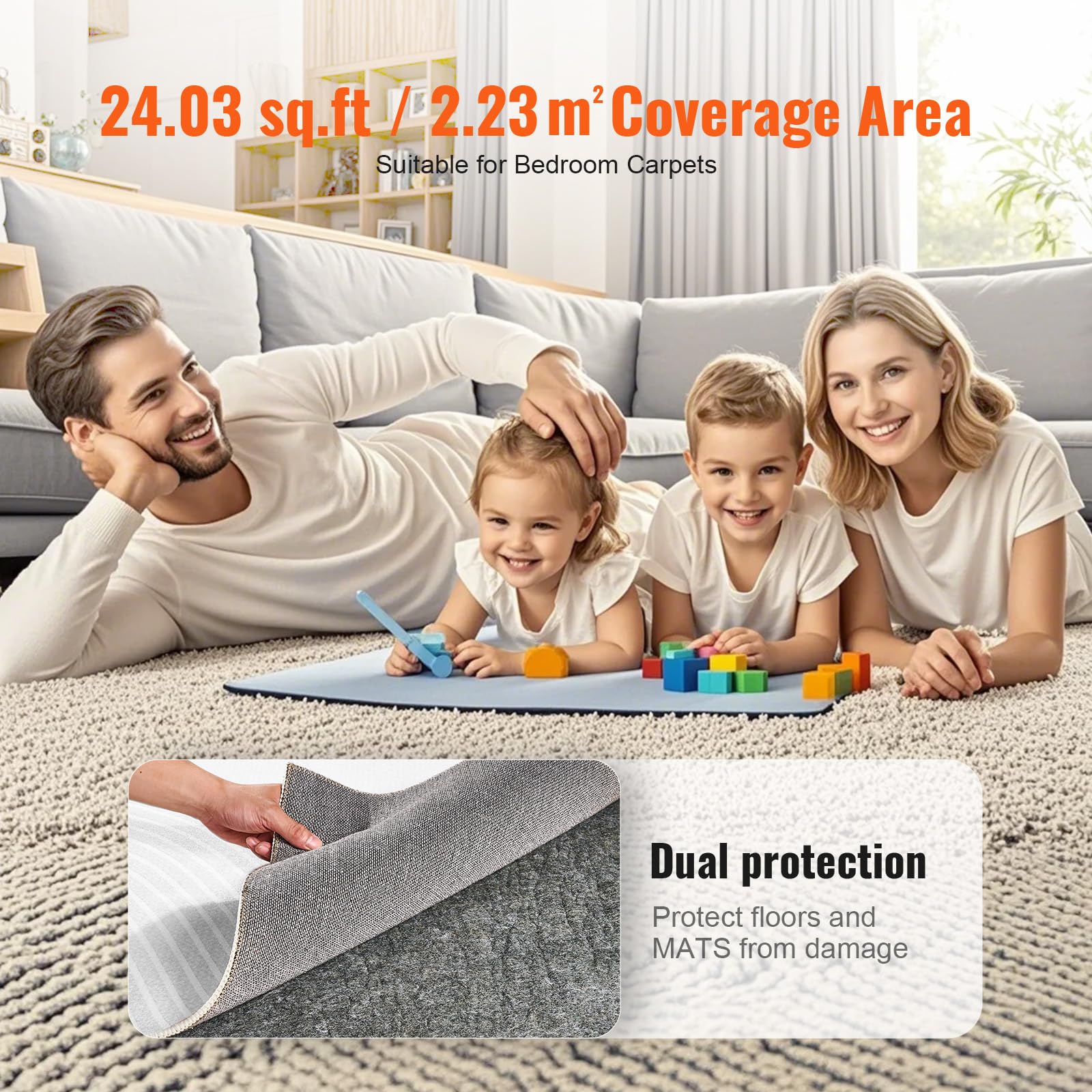 Rug Pad 1 2" Thick 72" x 48"