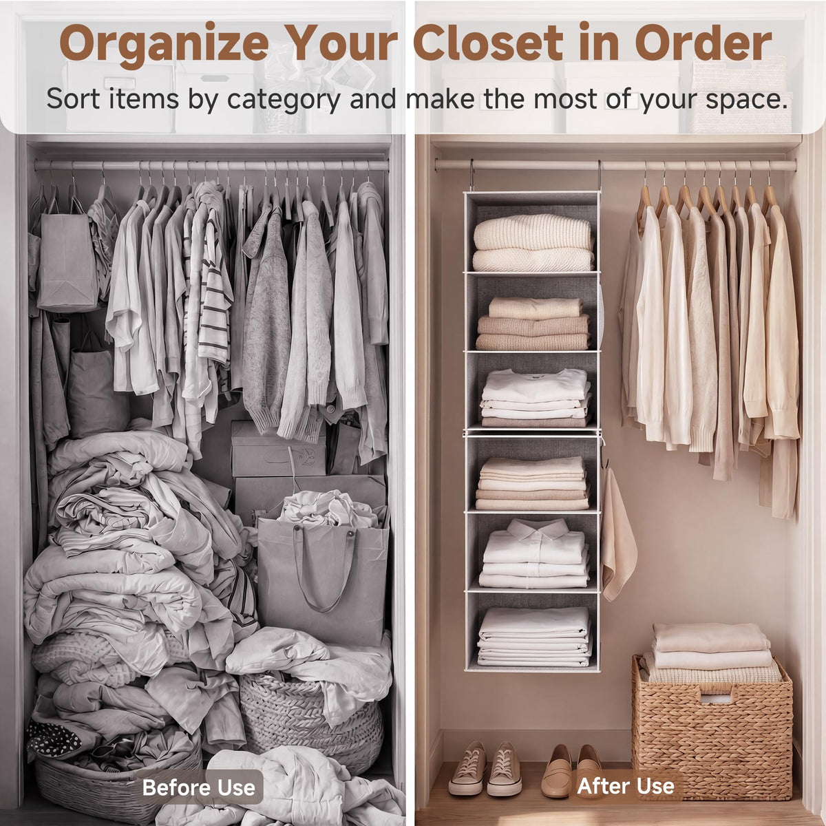 6 Shelf Closet Organizers