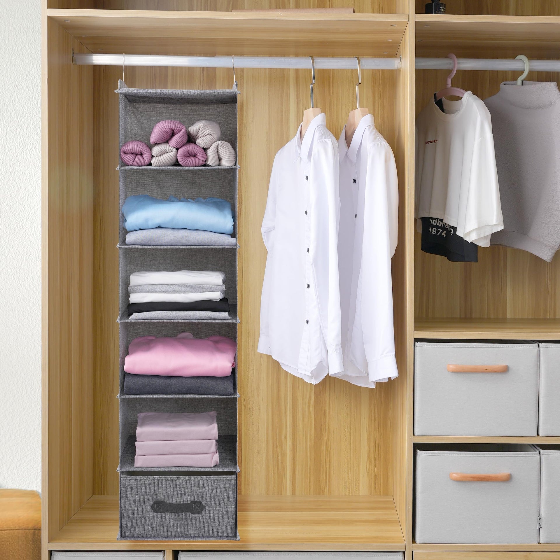 Large Hanging Sweater Organizer for Closet