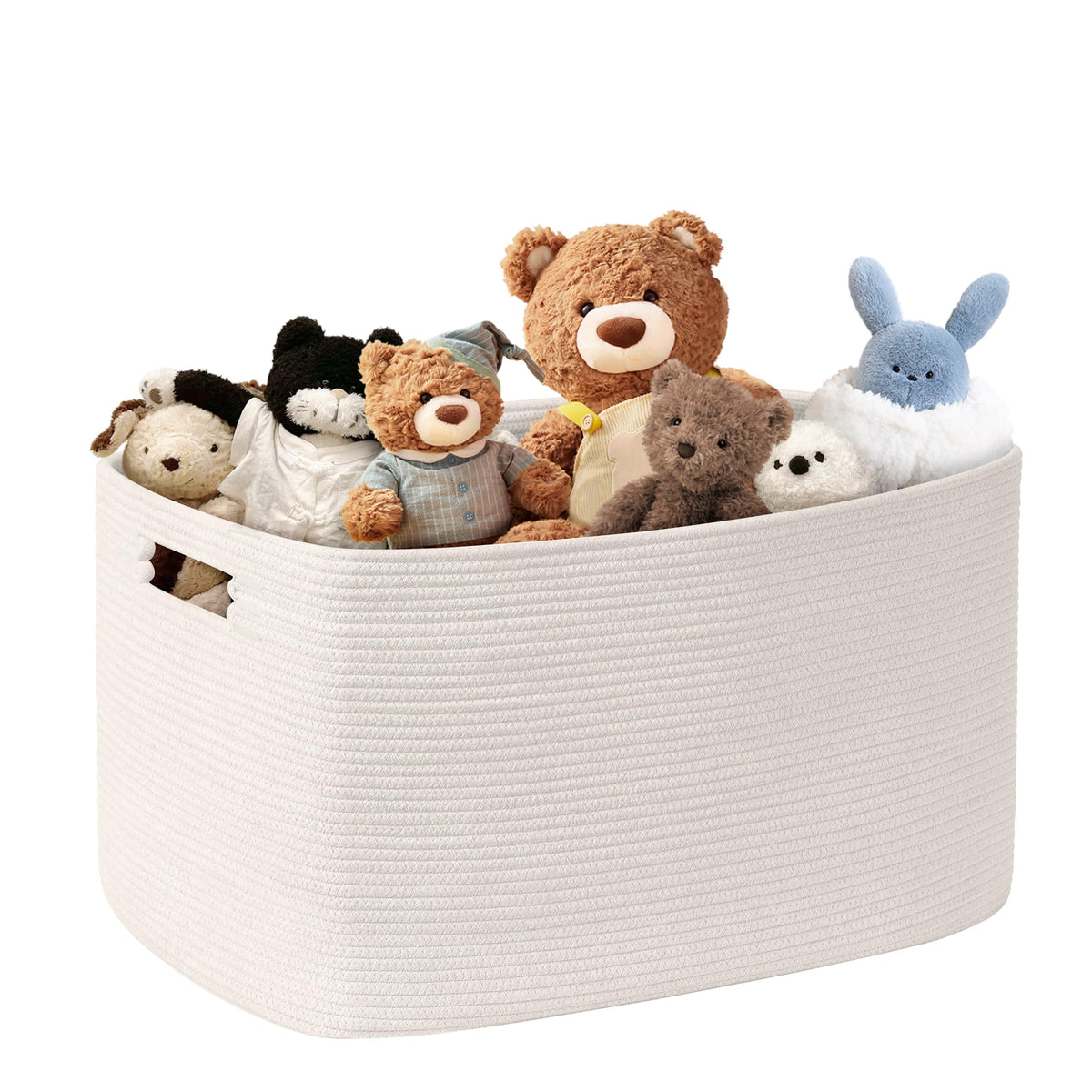 86L Large Woven Laundry Basket Hamper with Handles