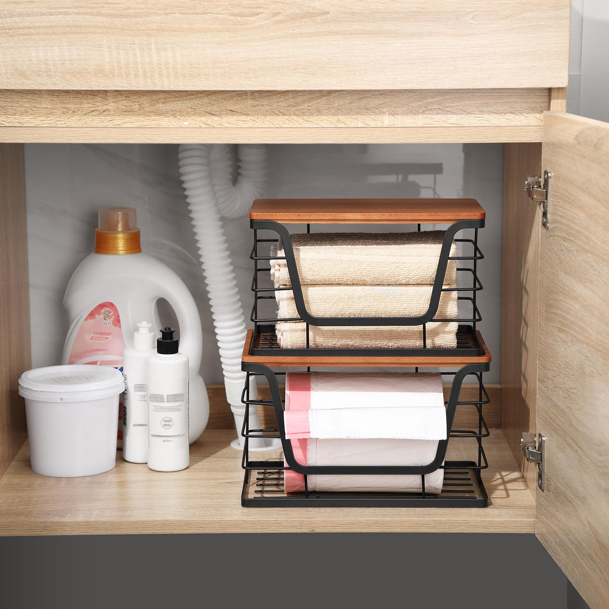 2 Pack Stackable Storage Bins with Lids (2 Count)