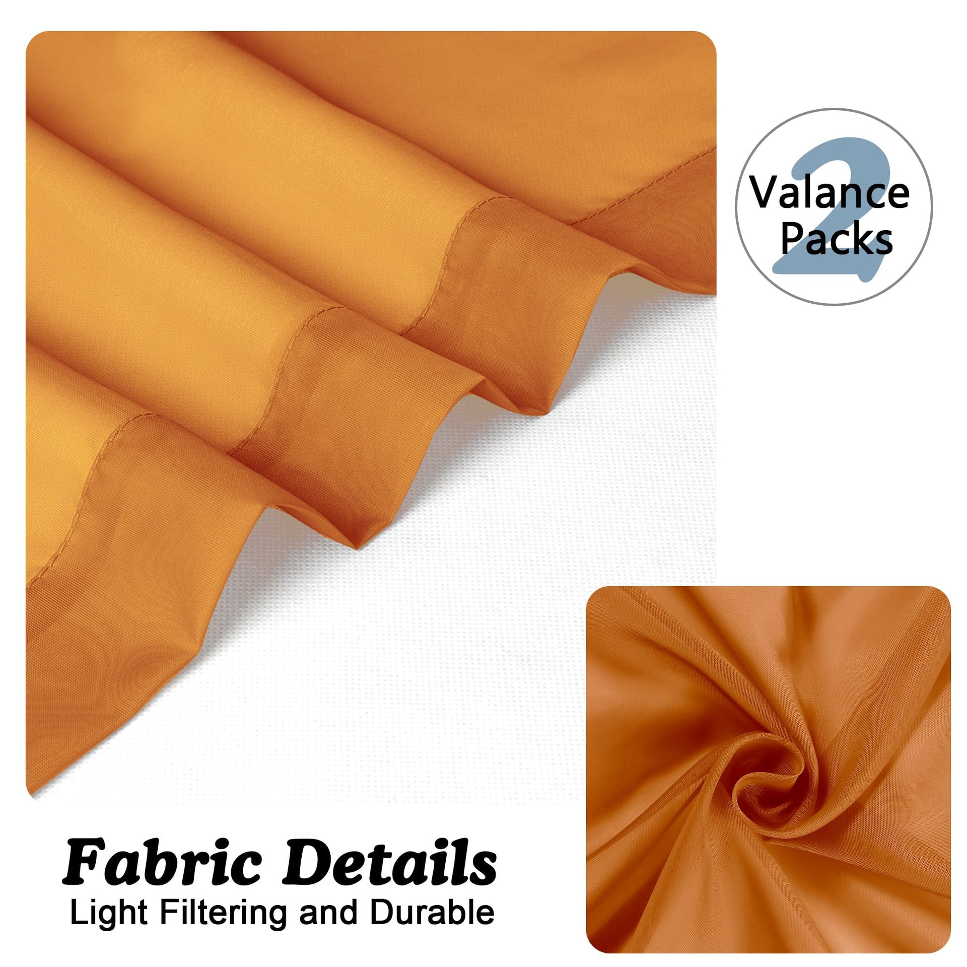 Sheer Valances for Windows 2 Pack (2 Count)