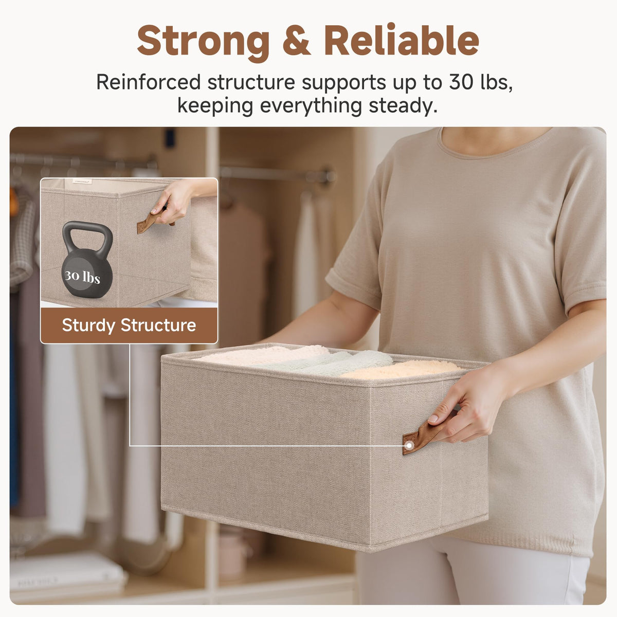 Closet Storage Bins (3 Count)