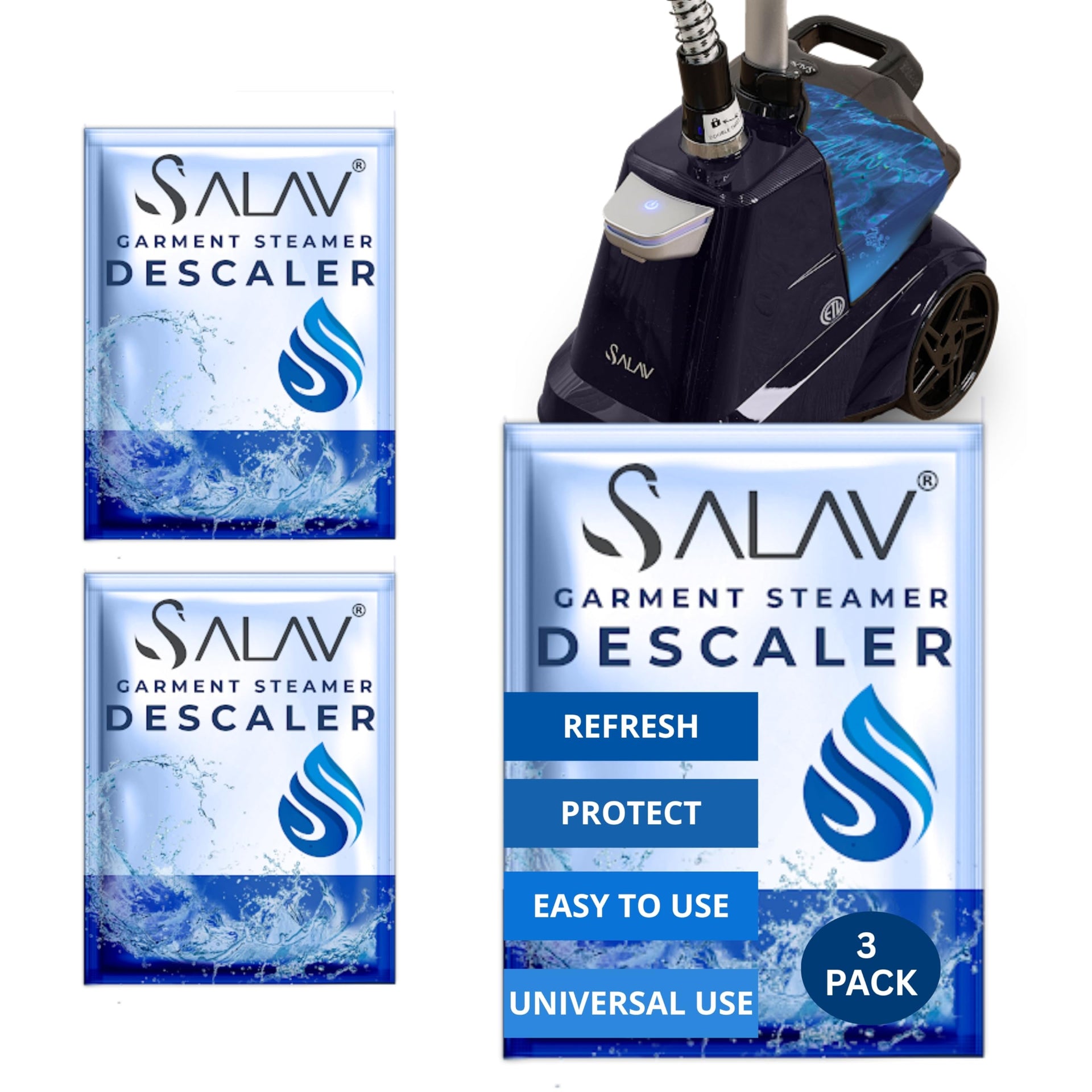 Universal Garment Steamer Descaler Packets (3 Count)