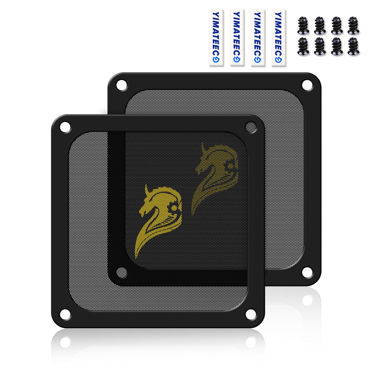 140mm Fan Filter PC Dust Filter Computer Fan Grills Dust Mesh Magnetic Frame PC Case Cover Dustproof PVC 50 Mesh (2 Count)