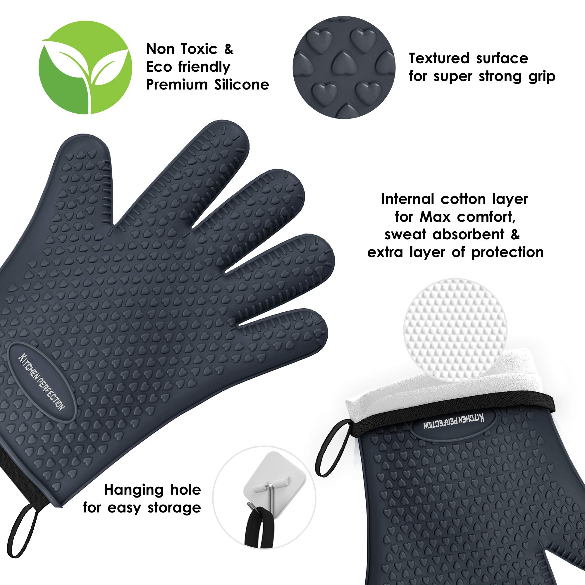 S Silicone Smoker BBQ Gloves (2 Count)