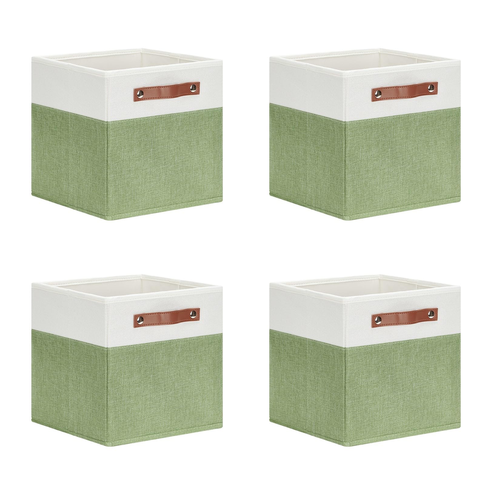11x11 Cube Fabric Organizer Storage Bins for Shelf (4 Count)