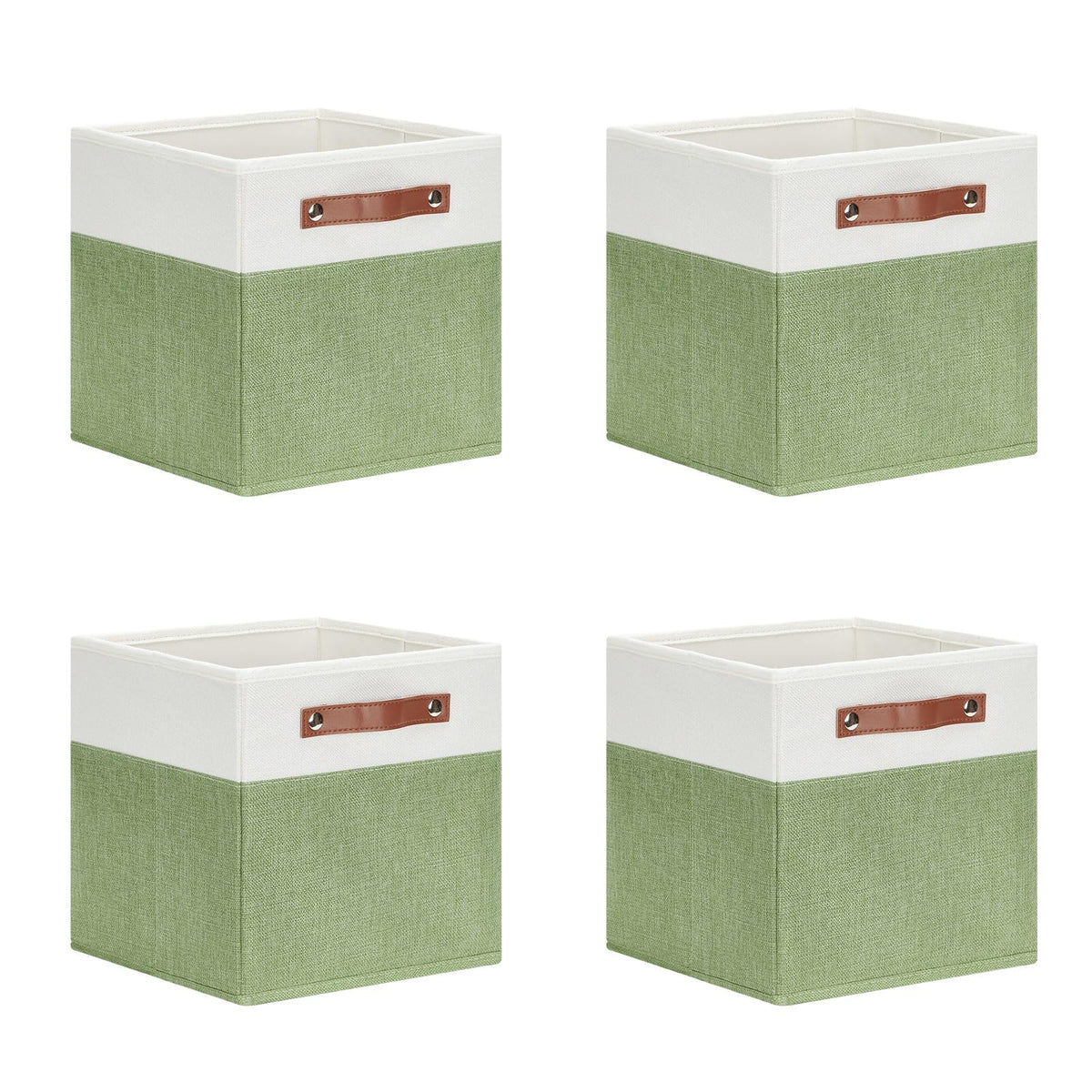 11x11 Cube Fabric Organizer Storage Bins for Shelf (4 Count)