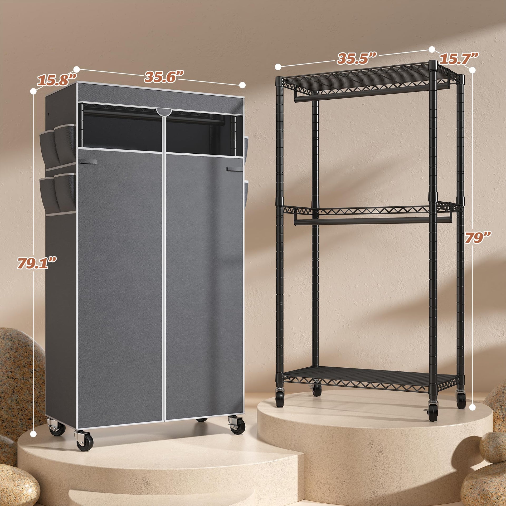 Clothes Rack with Cover (7200 Ounce)
