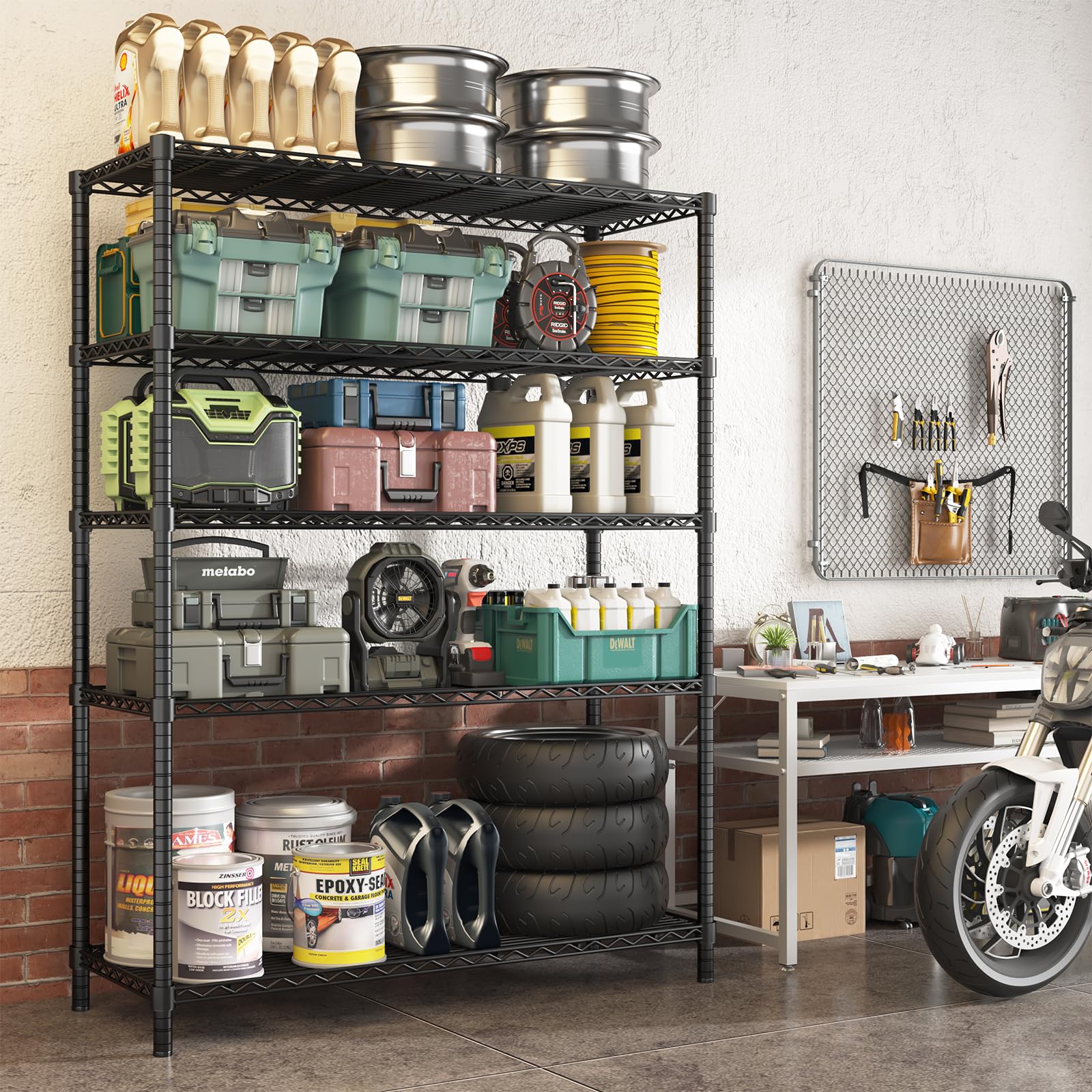 45" W x 20" D x 72" H Heavy Duty Wire Shelving Unit