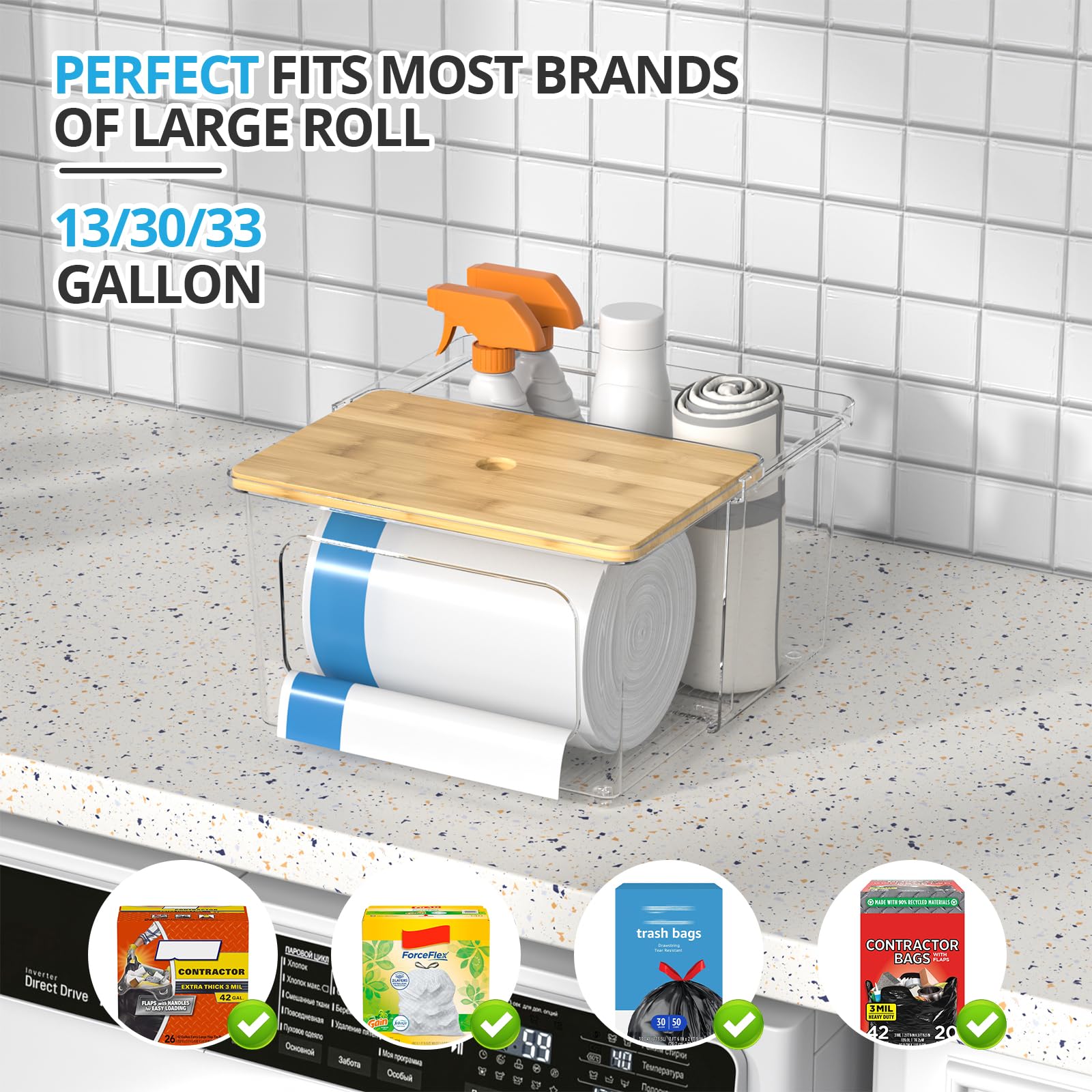 Trash Bag Dispenser Roll Holder