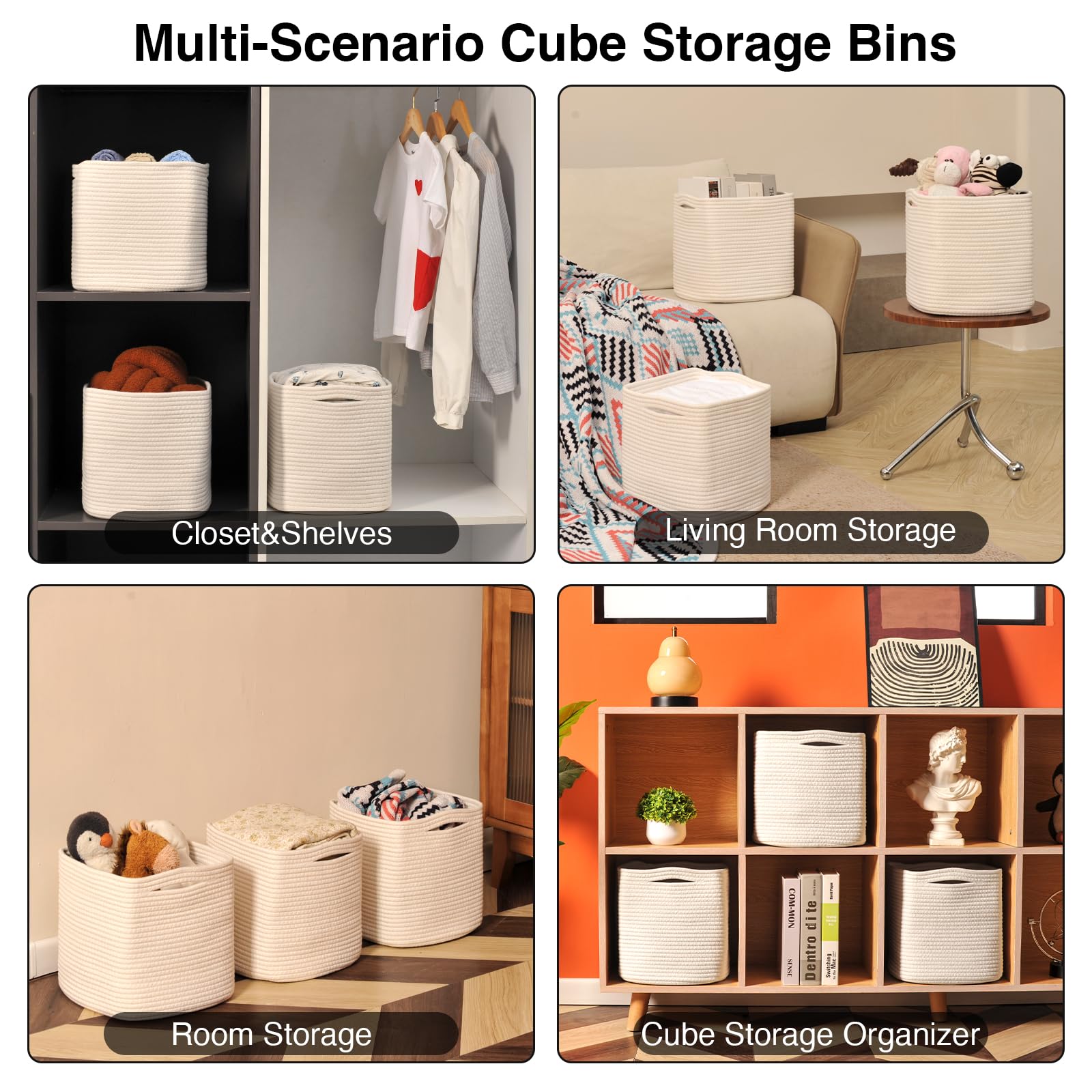 11 Inch Cube Storage Bins (3 Count)