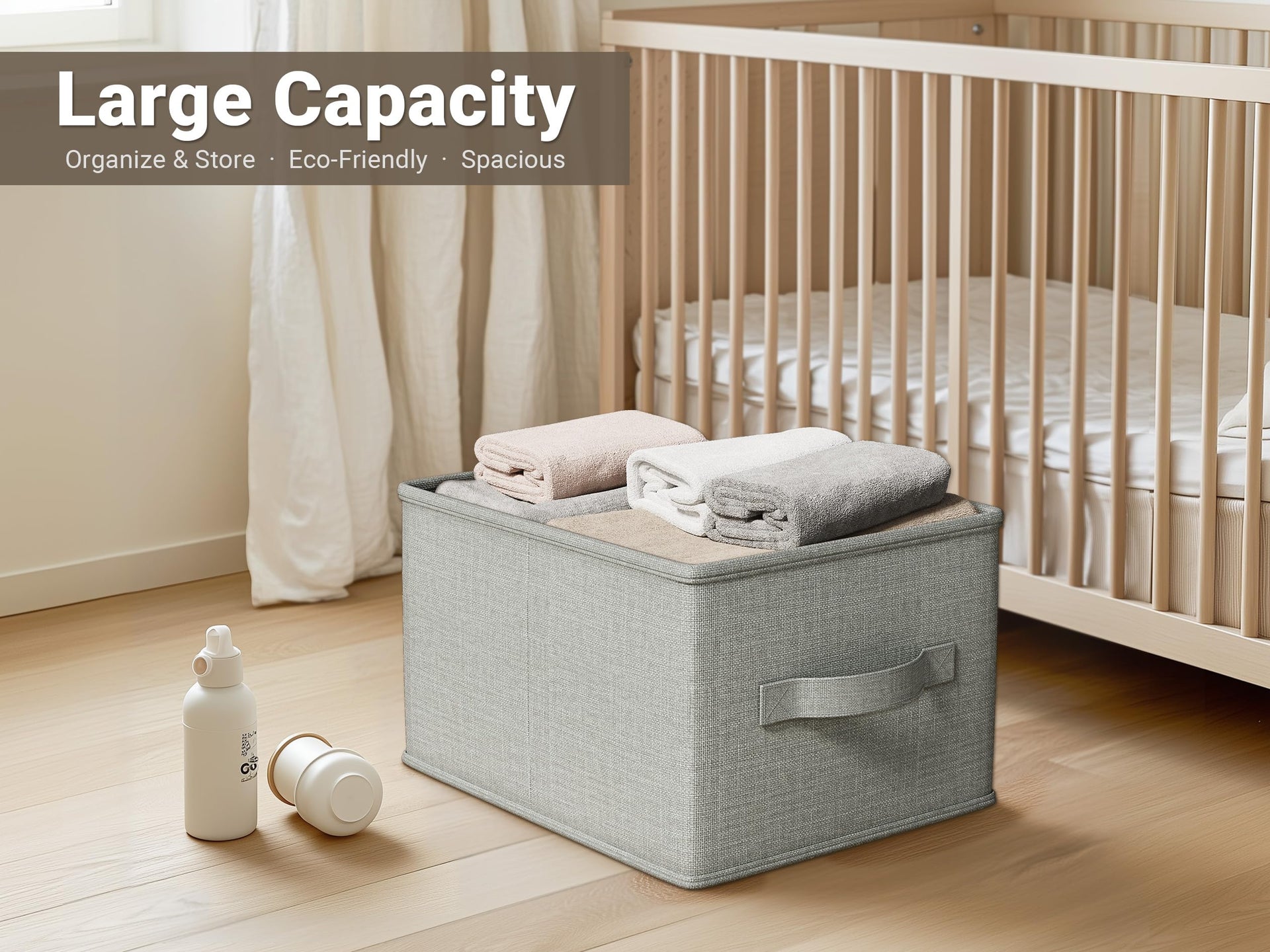 3 Pack Fabric Storage Bins for Shelves (3 Count)
