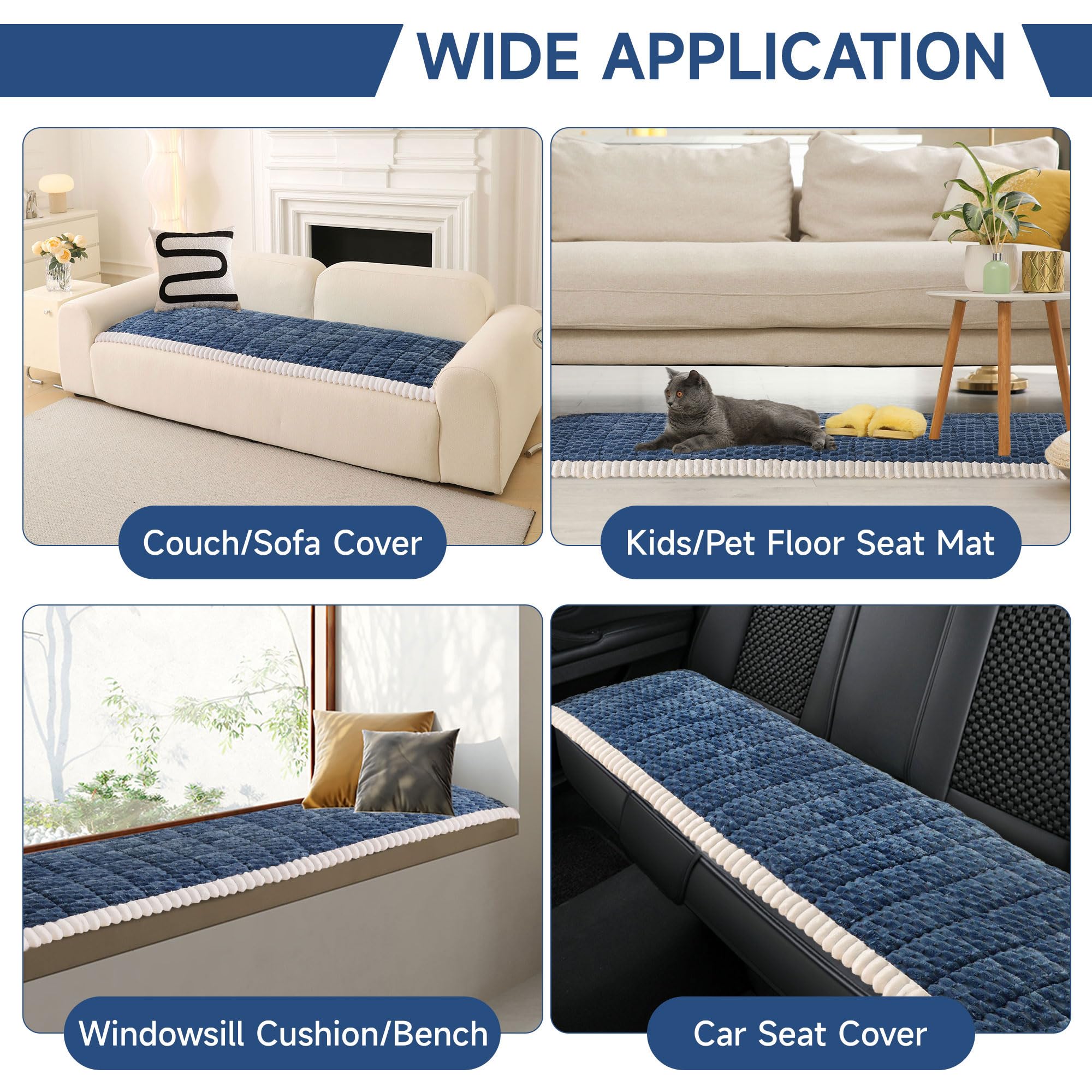 Couch Cover for Dogs Washable Non Slip Pet Couch Covers Sofa Protector (3 Count)
