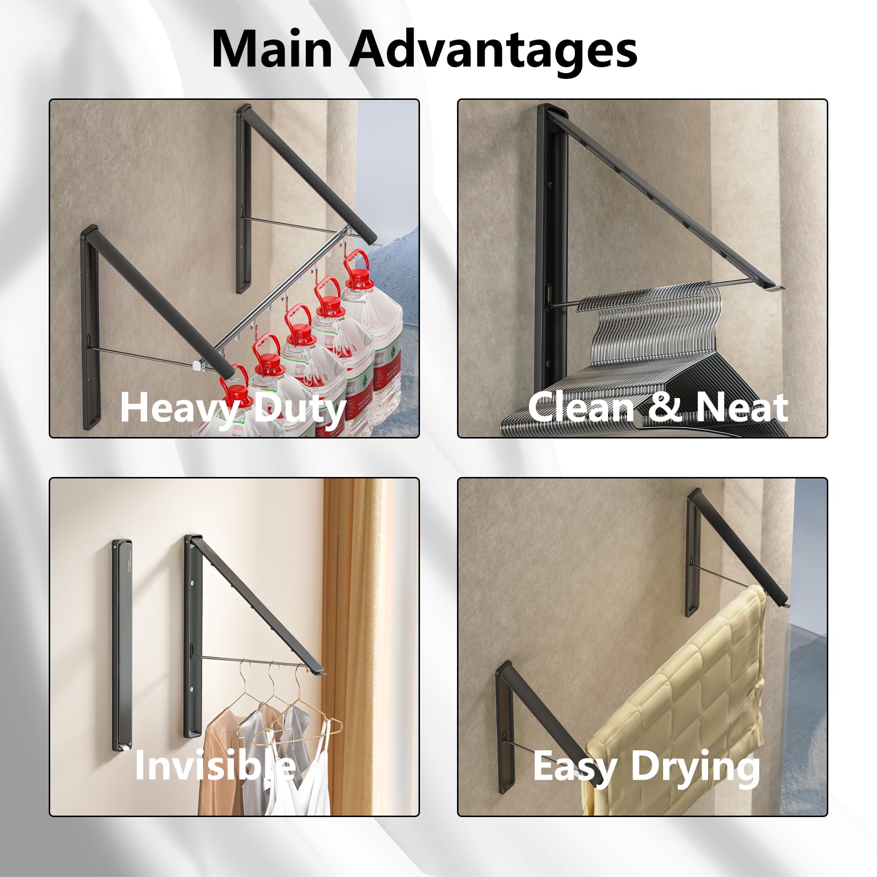 Clothes Drying Rack with Rod (2 Count)