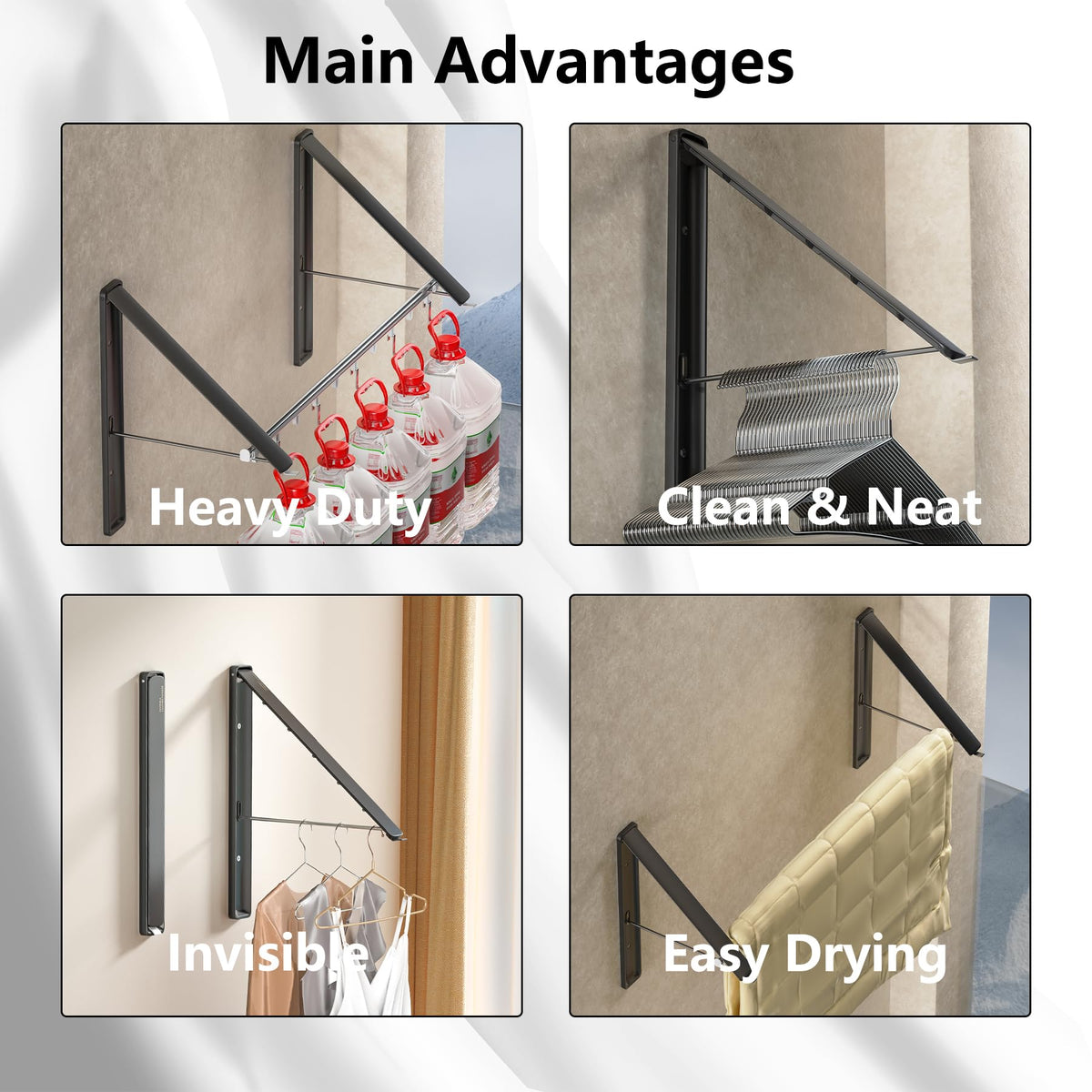 Clothes Drying Rack with Rod (2 Count)