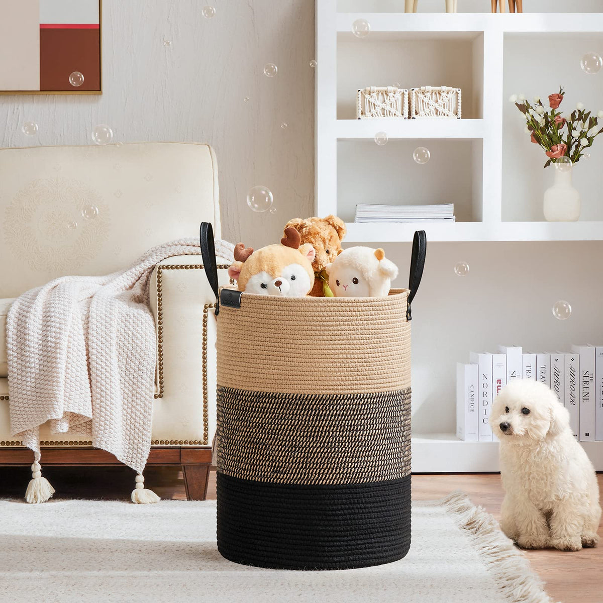 72L Tall Woven Rope Laundry Hamper (2434.6096 Fl Oz) - ModHome Supplies
