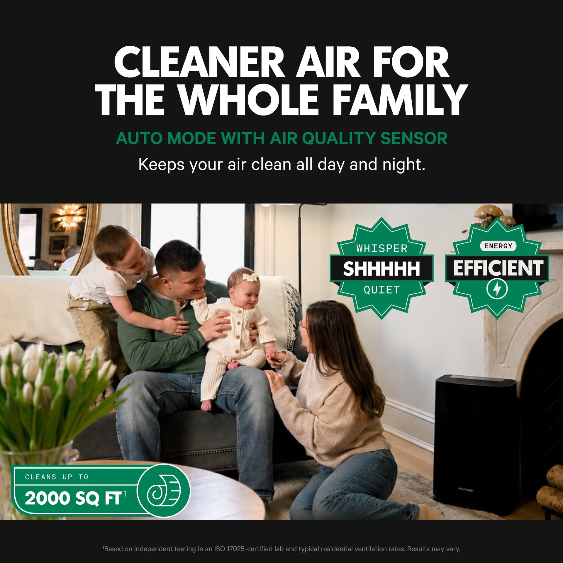 400 HEPA Air Purifier Large Room Air Cleaner up to 2