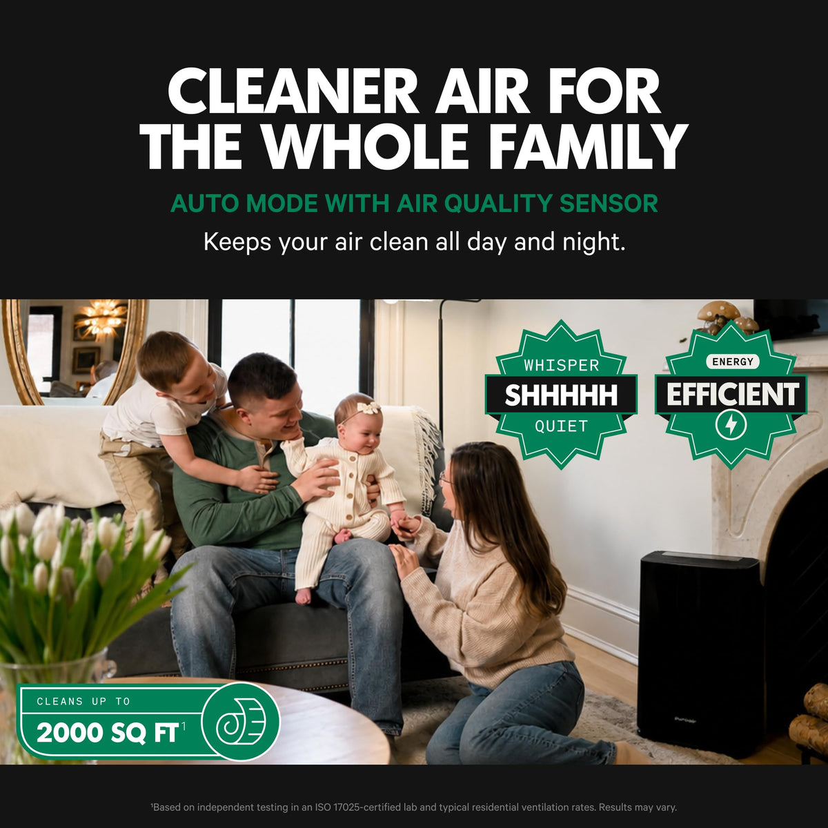 400 HEPA Air Purifier Large Room Air Cleaner up to 2