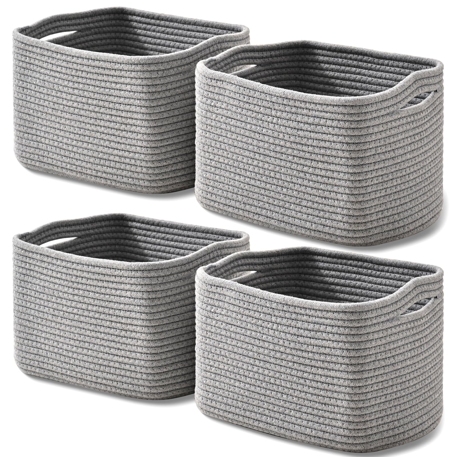Small Storage Baskets for Shelves Organizing (4 Count)